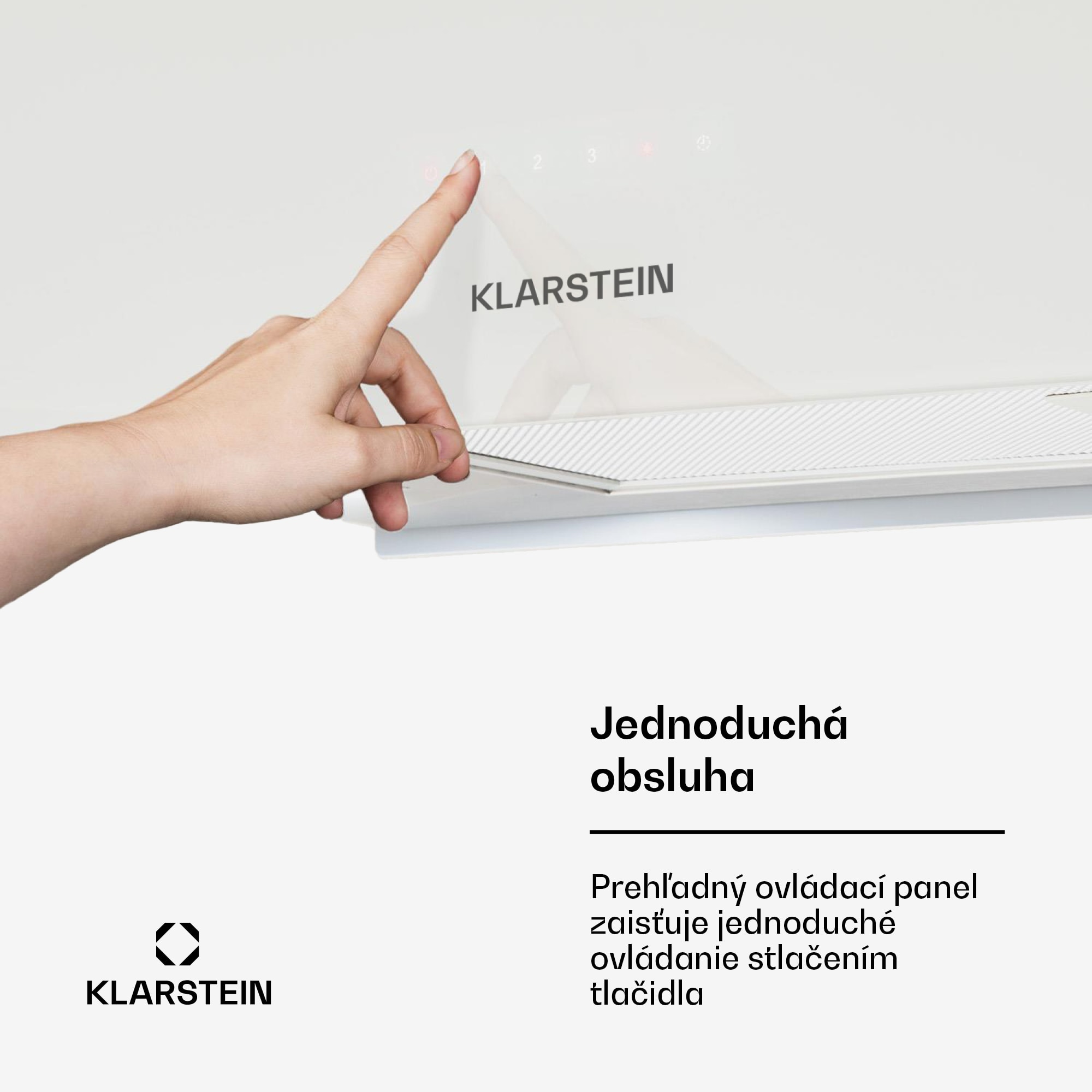 Klarstein Kronleuchter L, digestor, 60 cm, ostrovčekový, 577 m³/h, dotykové ovládanie, LED, biely – Obrázok 4