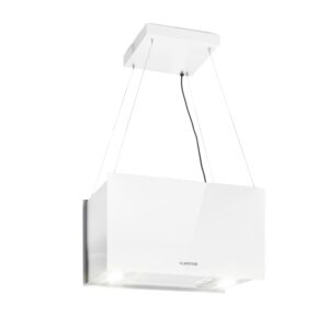 Klarstein Kronleuchter L, digestor, 60 cm, ostrovčekový, 577 m³/h, dotykové ovládanie, LED, biely