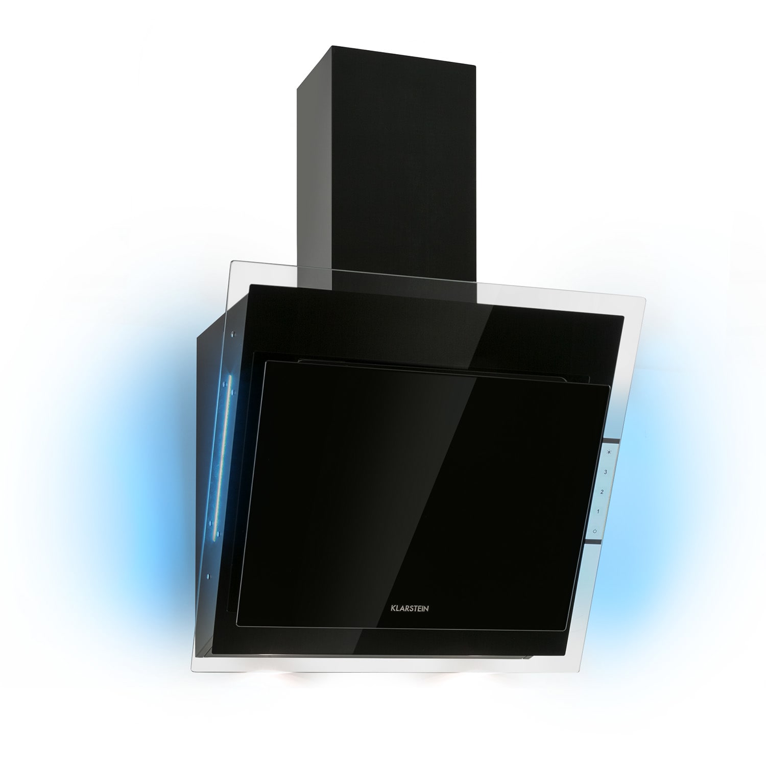 Klarstein Mirage 60, digestor, 60 cm, nástenný, 671 m³/h, A++, dotykový panel, čierny