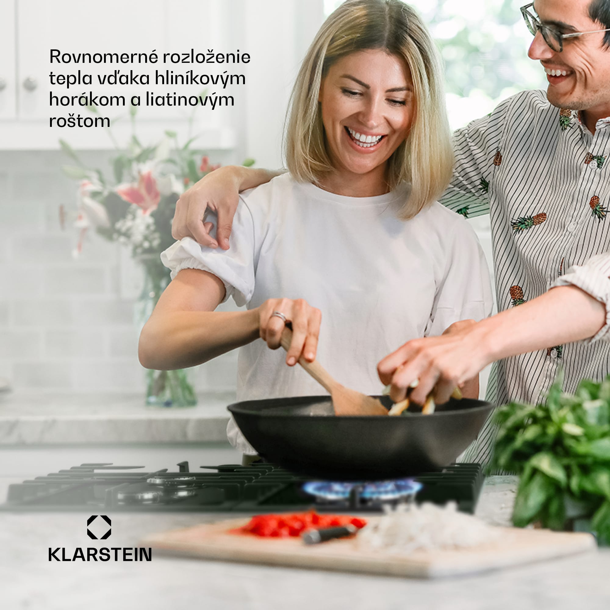 Klarstein Ignito 4-zónová plynová varná doska, 4 horáky, Sabaf horáky, čierna sklokeramika – Obrázok 4