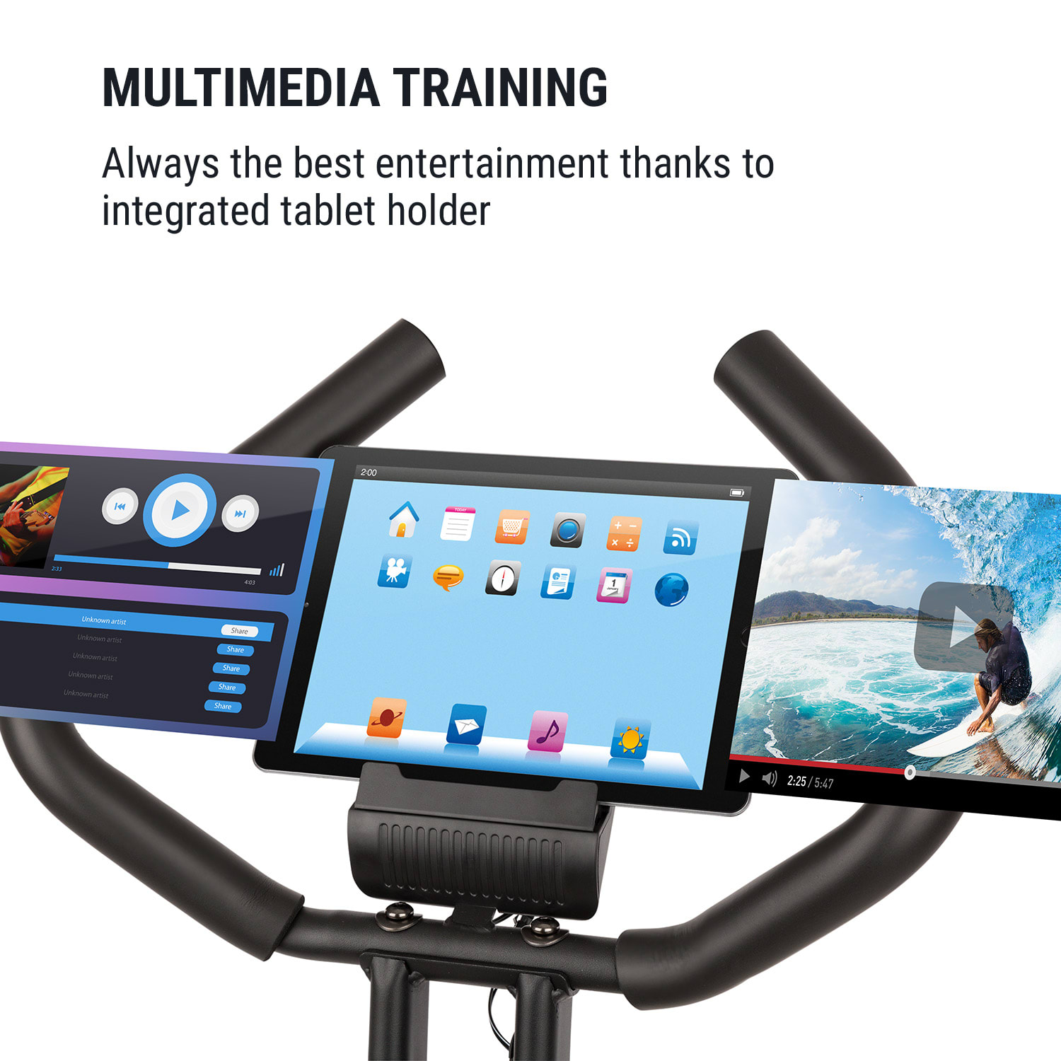 Capital Sports Azura Air, rotoped, domáci trenažér, X-bike, SilentBelt, magnetický odpor, sklápací – Obrázok 5
