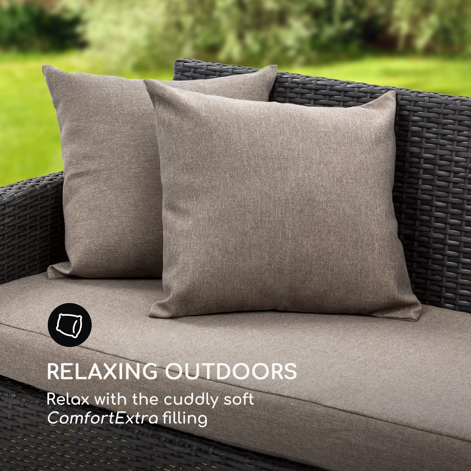 Blumfeldt Titania Pillows, vankúš, polyester, nepremokavý, hnedý – Obrázok 3