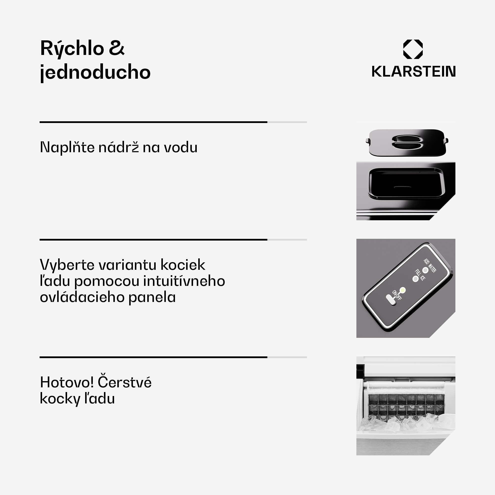 Klarstein Clearcube výrobník ľadu čierny nerez, 13 kg/24 h číry ľad – Obrázok 4