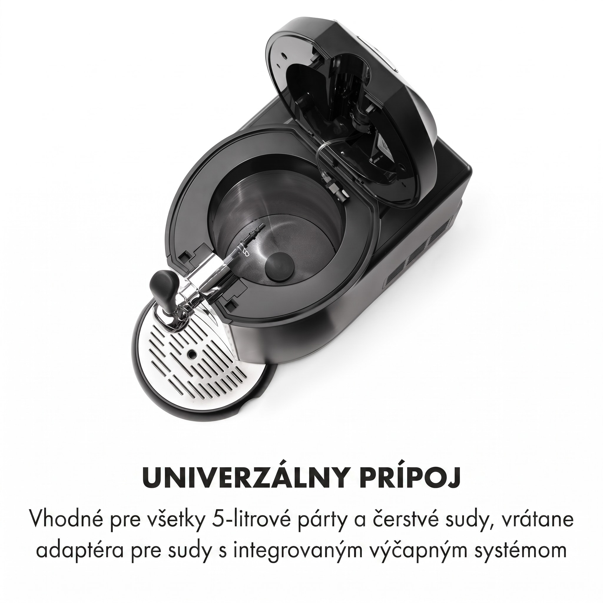 Klarstein Beerkules, výčapné zariadenie, 5 l súdok, kompresor, 85 W, čierne – Obrázok 5