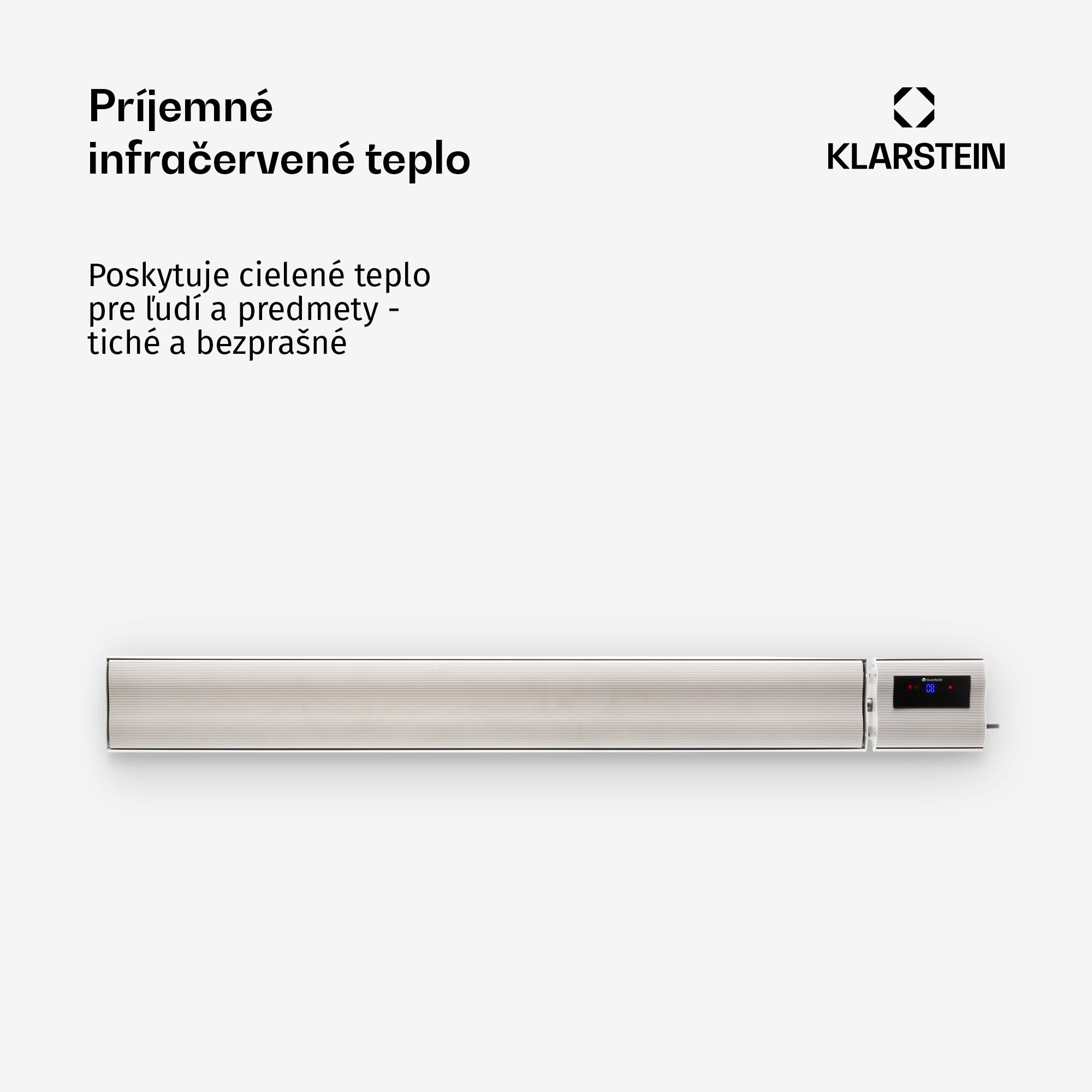Blumfeldt Cosmic Beam Plus, infračervený terasový ohrievač, 2400 W, diaľkový ovládač, biely – Obrázok 5
