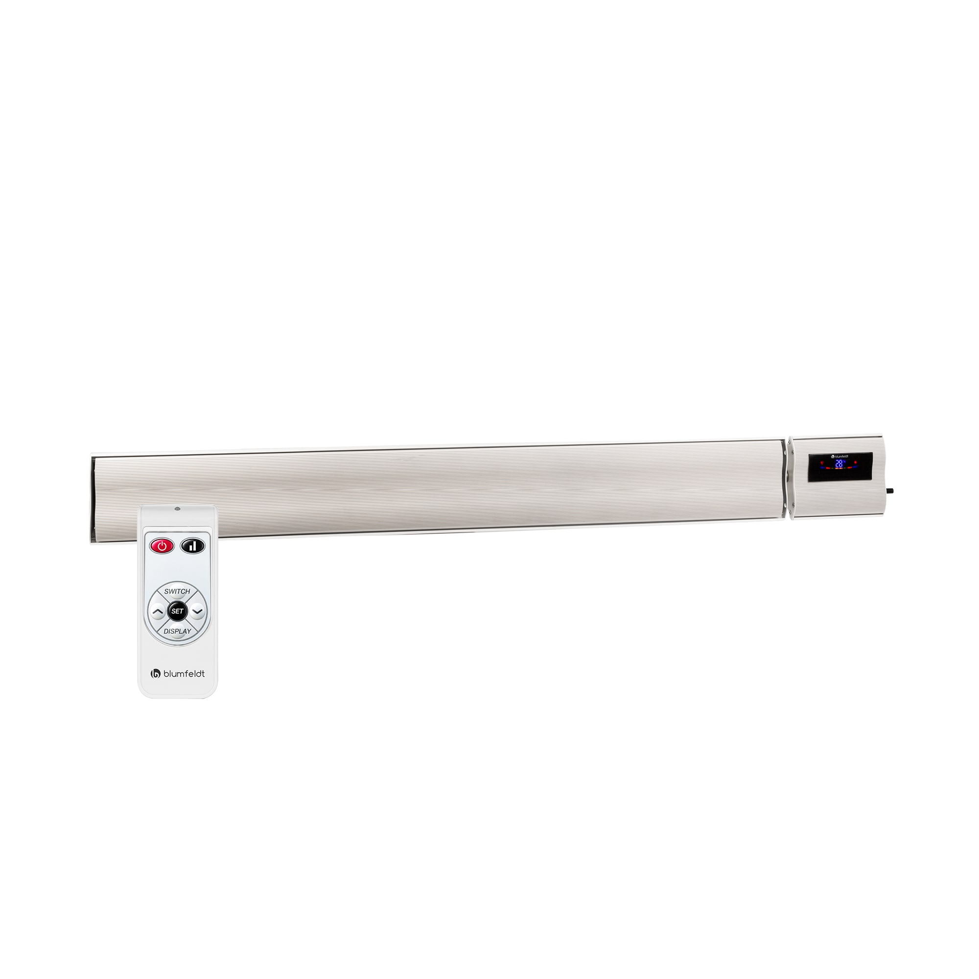 Blumfeldt Cosmic Beam Plus, infračervený terasový ohrievač, 2400 W, diaľkový ovládač, biely
