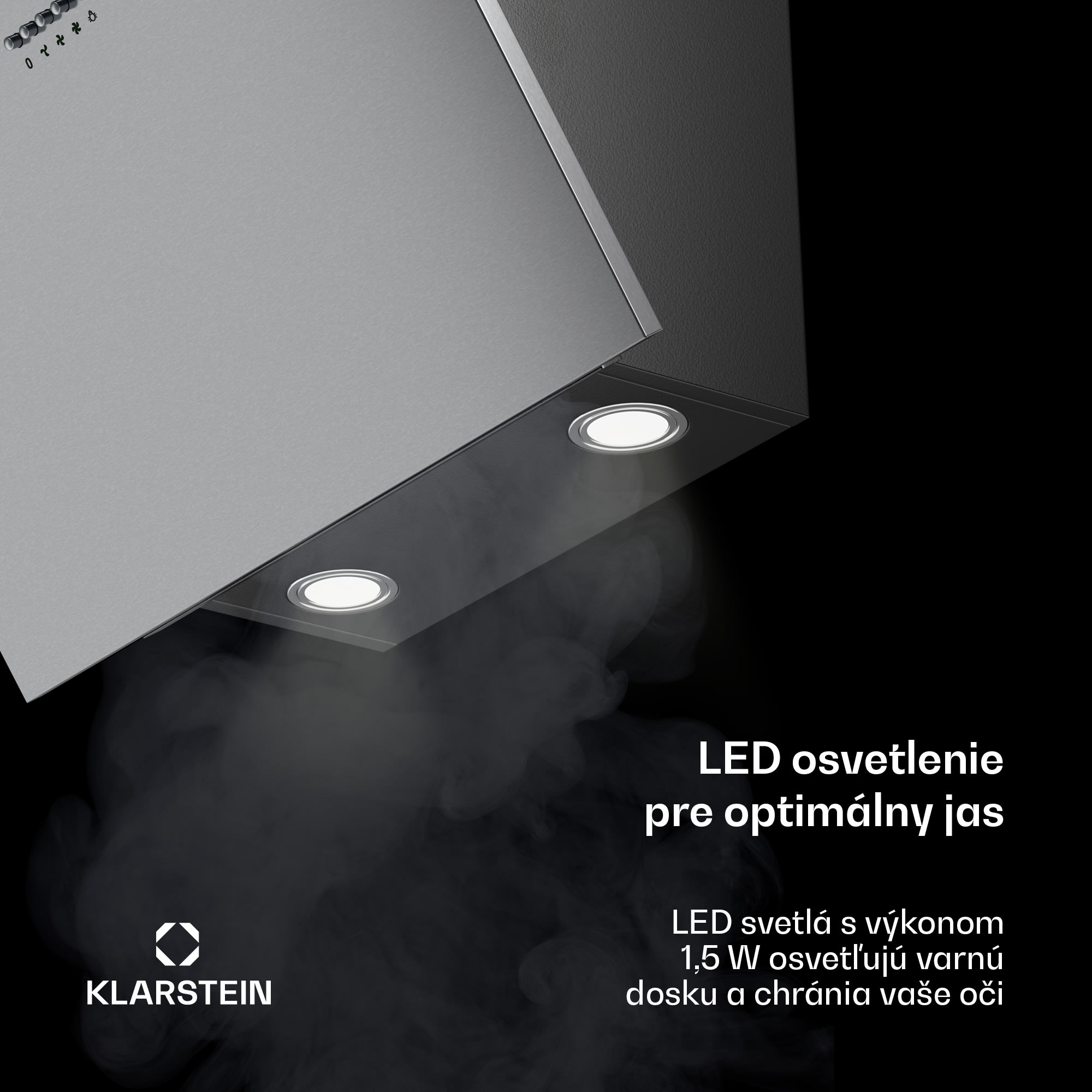 Klarstein Silver Lining 60, digestor, 60 cm, nástenný, 542 m³/h, A, nehrdzavejúca oceľ – Obrázok 5