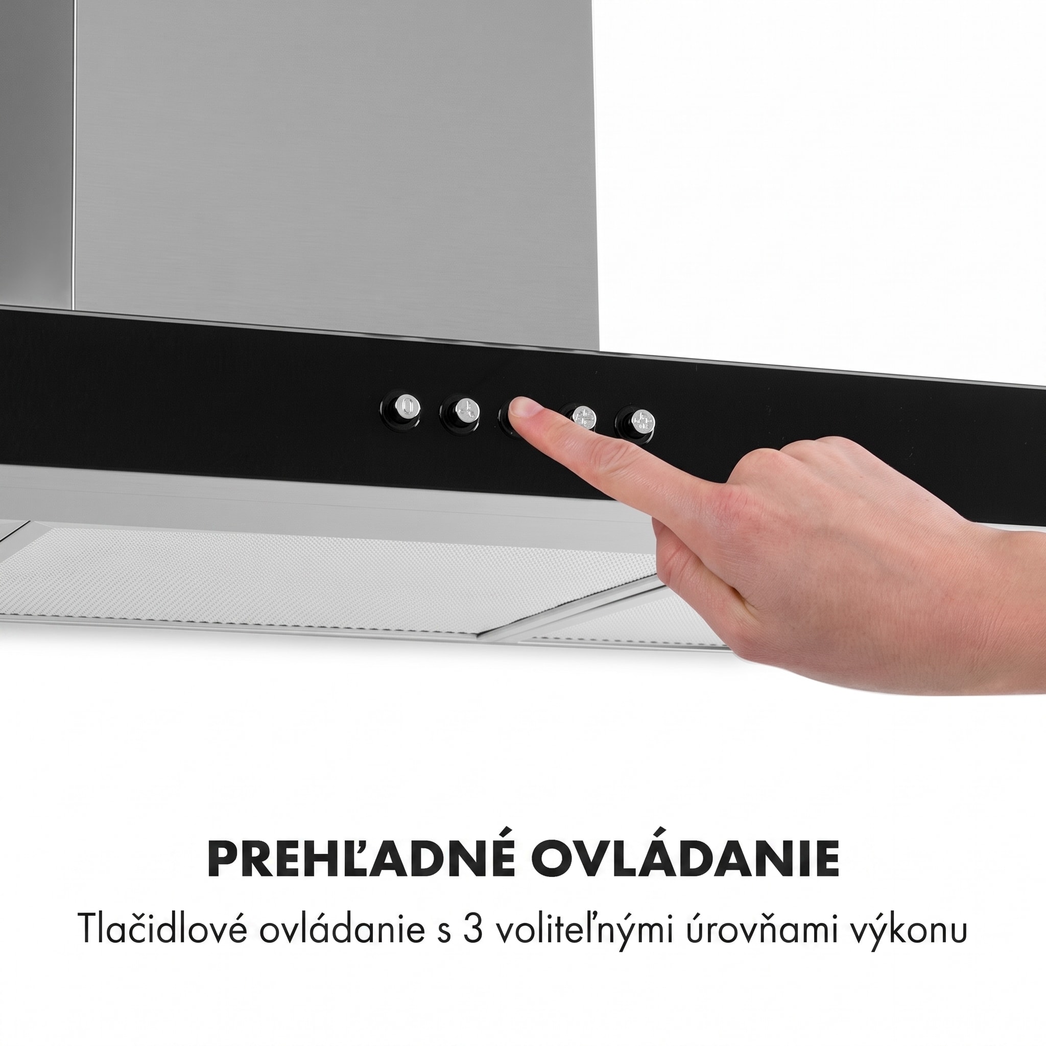 Klarstein Darya odsávač pár 90 cm 310 m³/h nerez strieborný – Obrázok 4