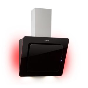 Klarstein Helena 60, digestor, 60 cm, nástanný, 553 m³/h, LED displej, čierny