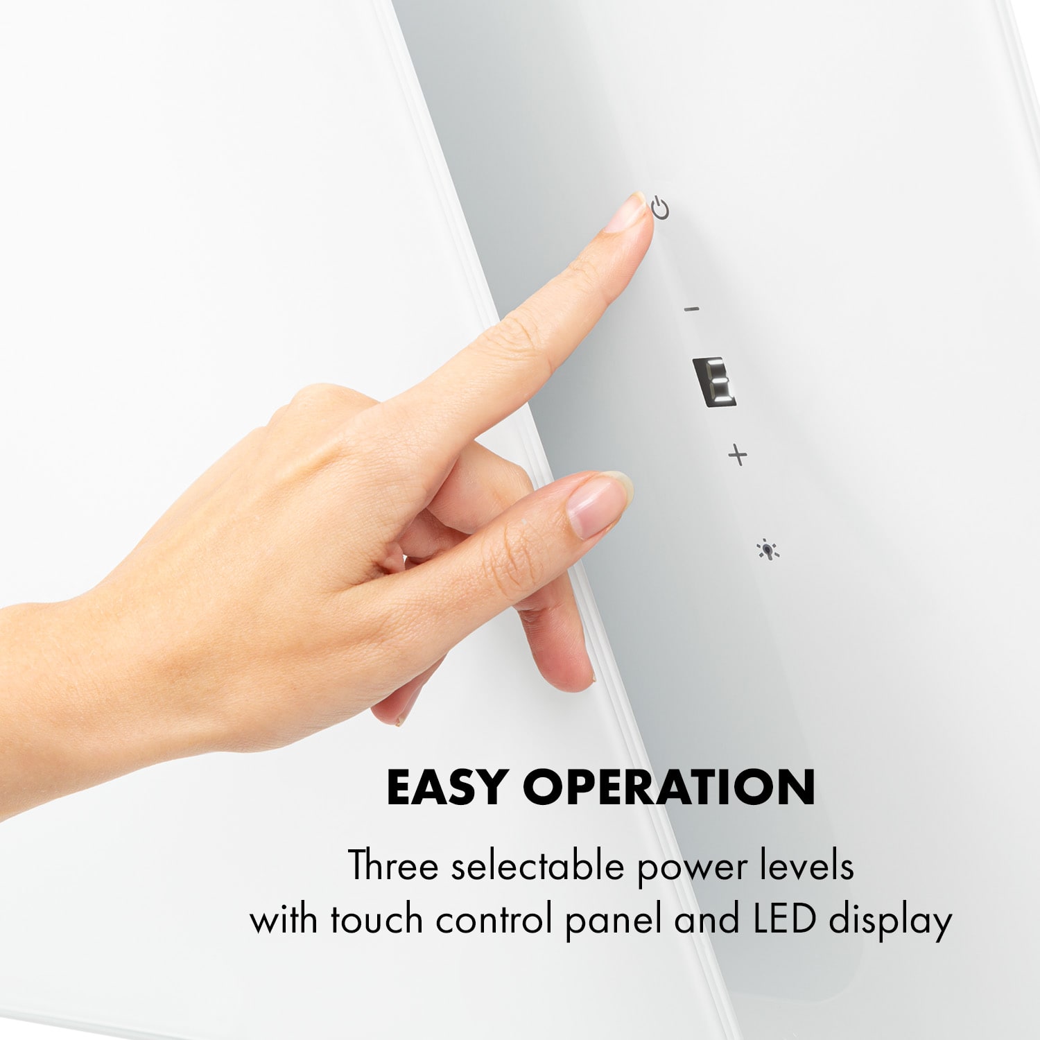 Klarstein Helena 60, digestor, 60 cm, nástanný, 594 m³/h, LED displej, biely – Obrázok 3