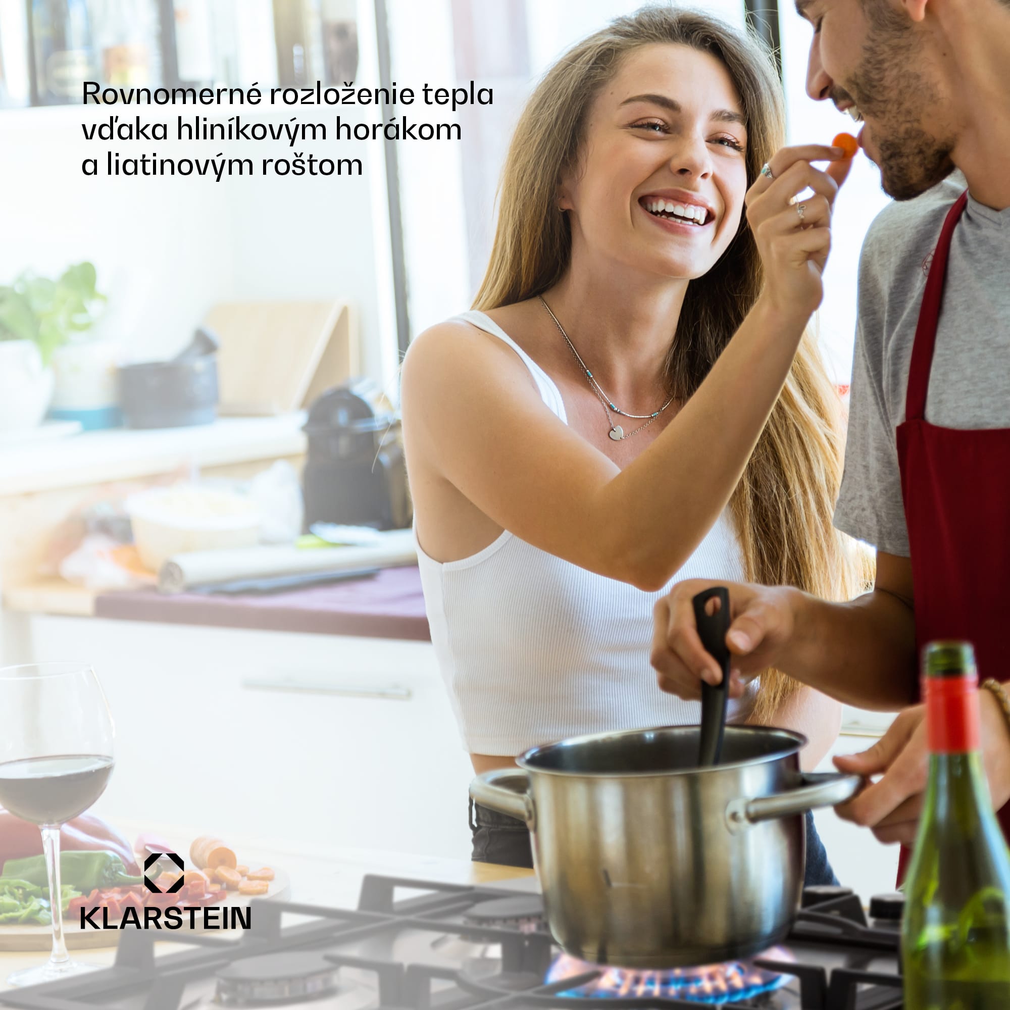 Klarstein Ignito 5 Zonen, plynová varná doska, 5 Sabaf horákov, nehrdzavejúca oceľ, strieborná – Obrázok 4