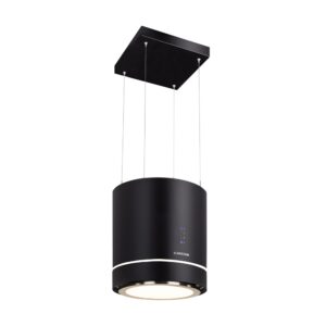 Klarstein Tron Ambience, digestor, 38 cm, ostrovčekový, 521 m³/h, LED, čierny