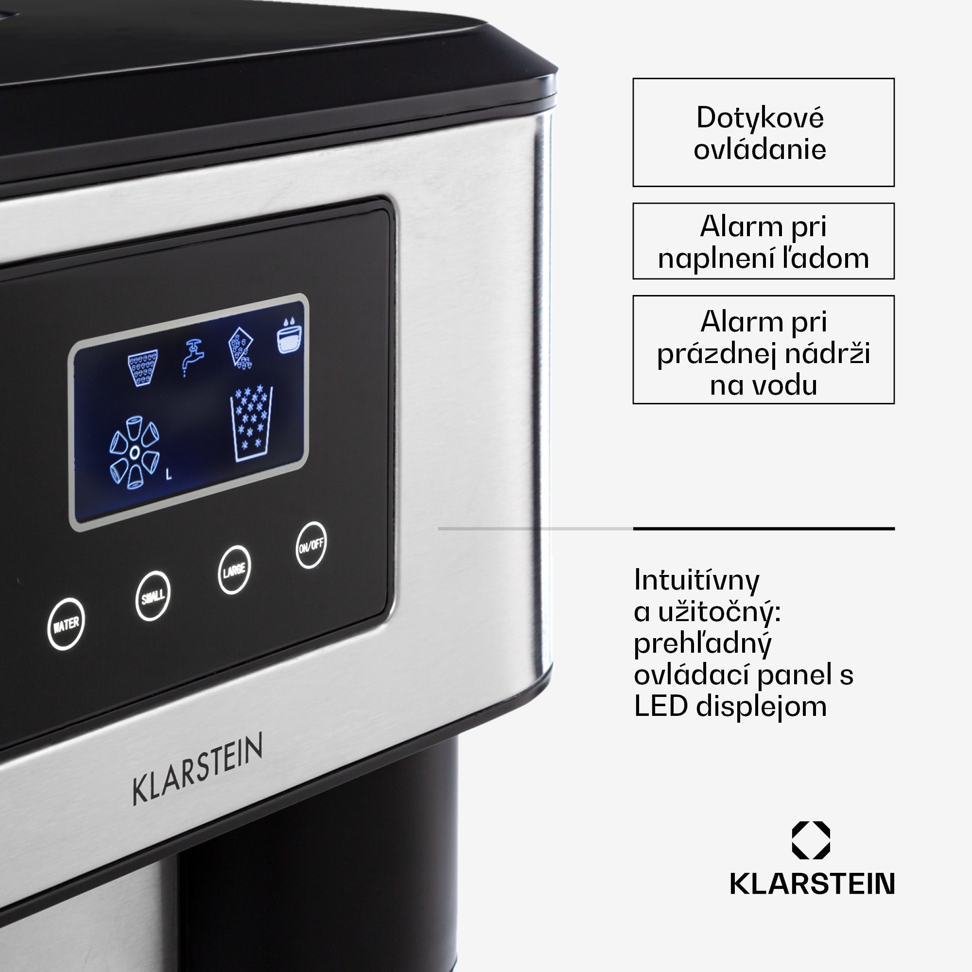 Klarstein Eiszeit Crush, výrobník ľadu, 2 veľkosti, drvený ľad, strieborný – Obrázok 4