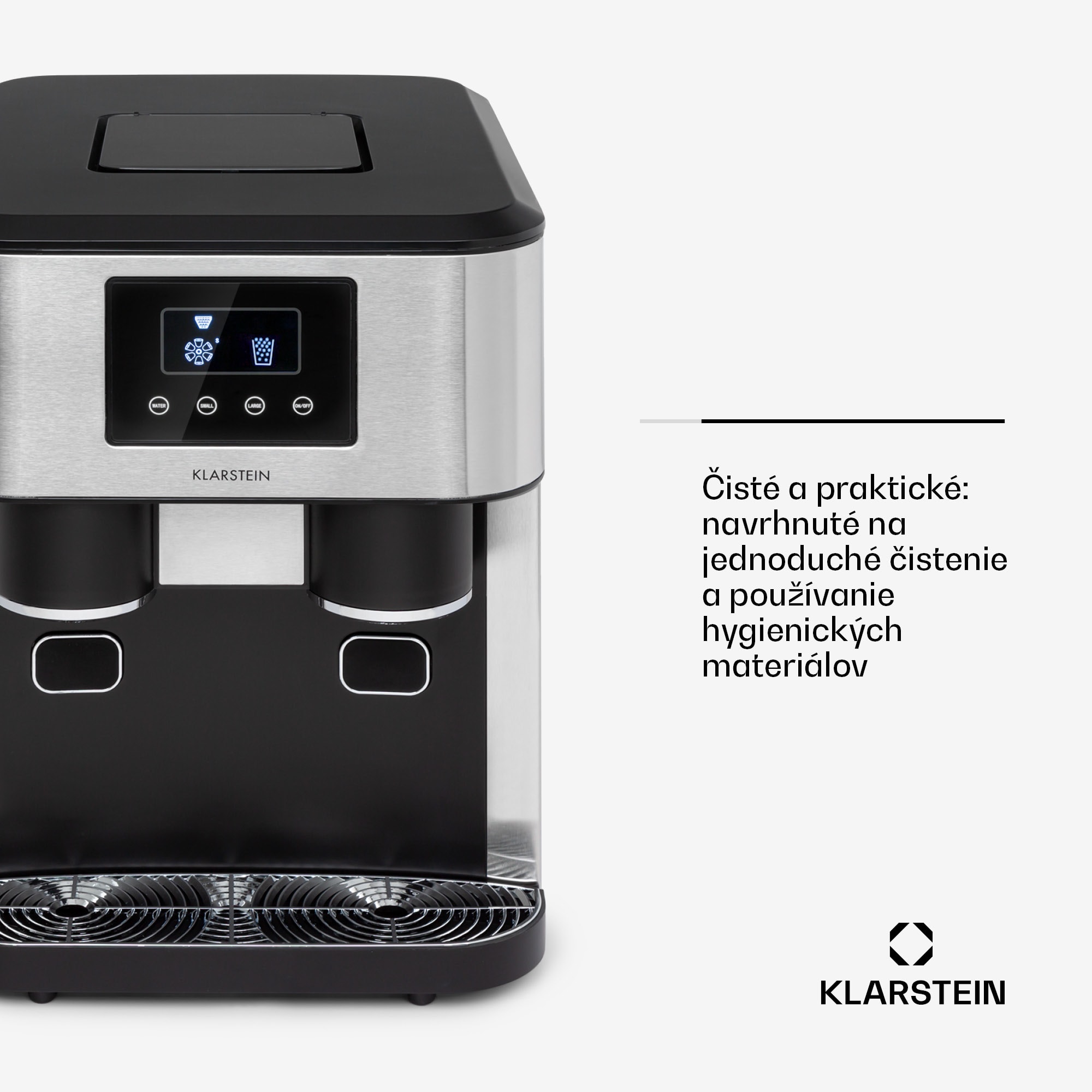 Klarstein Eiszeit Crush, výrobník ľadu, 2 veľkosti, drvený ľad, strieborný – Obrázok 5