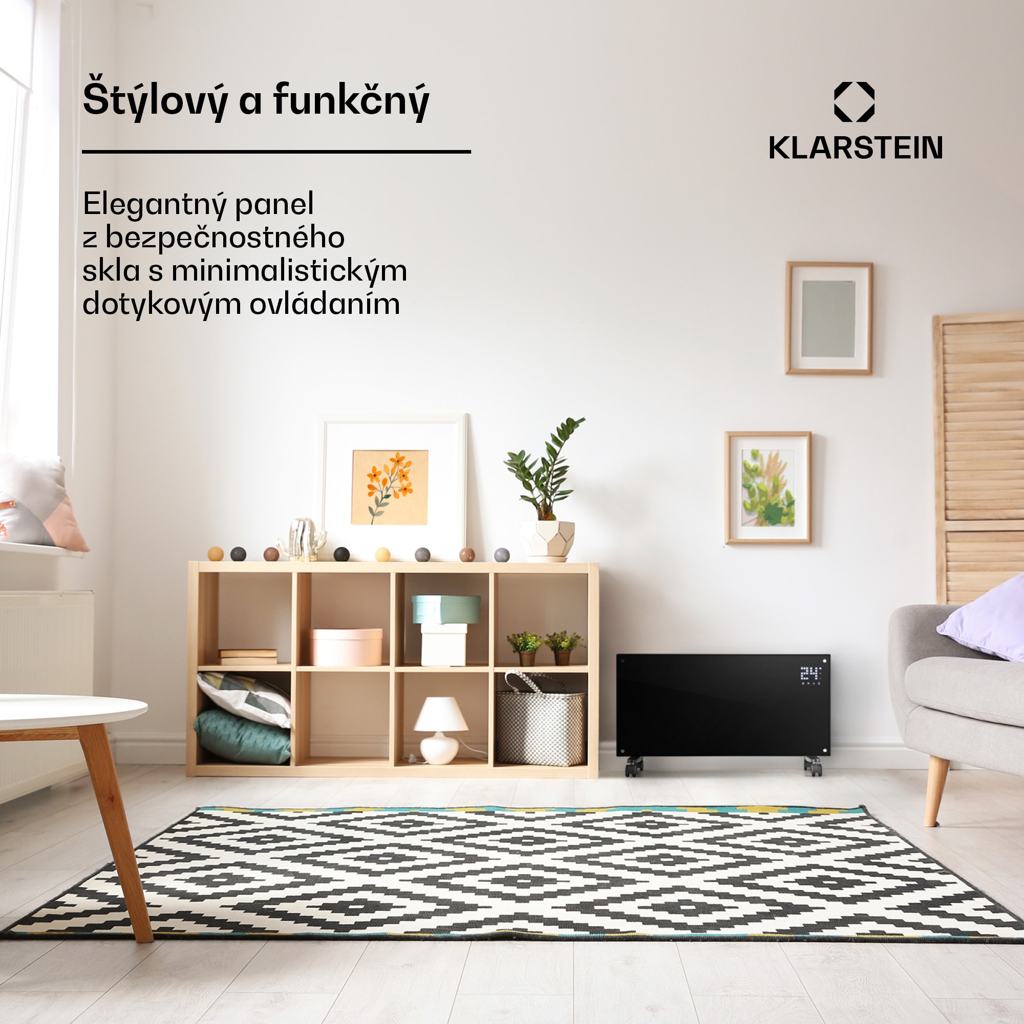 Klarstein Bornholm Smart, konvektor, 2000 W, WiFi, LED displej, časovač, IP24, čierny – Obrázok 4