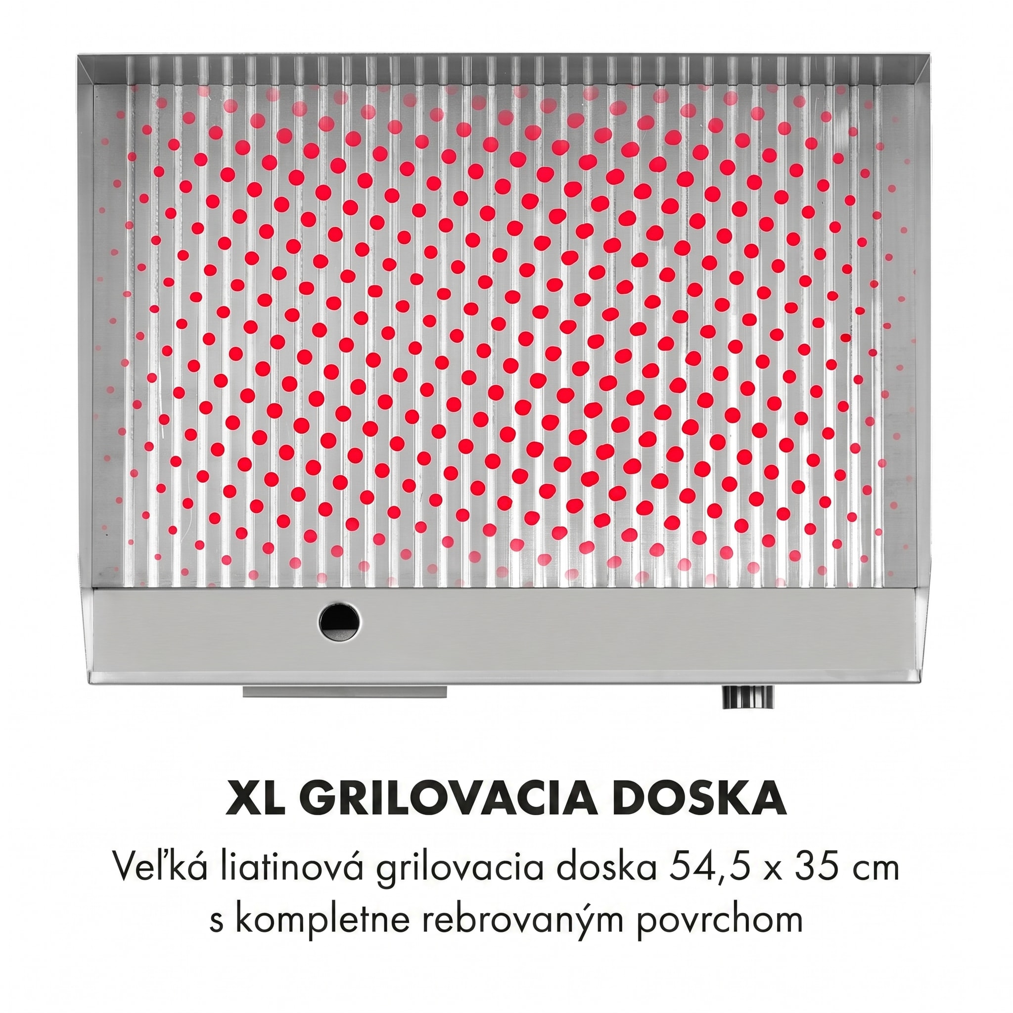 Klarstein Grillmeile 3000R, elektrický gril, 3000 W, grilovacia platňa 54,5 x 35 cm, rebrovaný – Obrázok 4