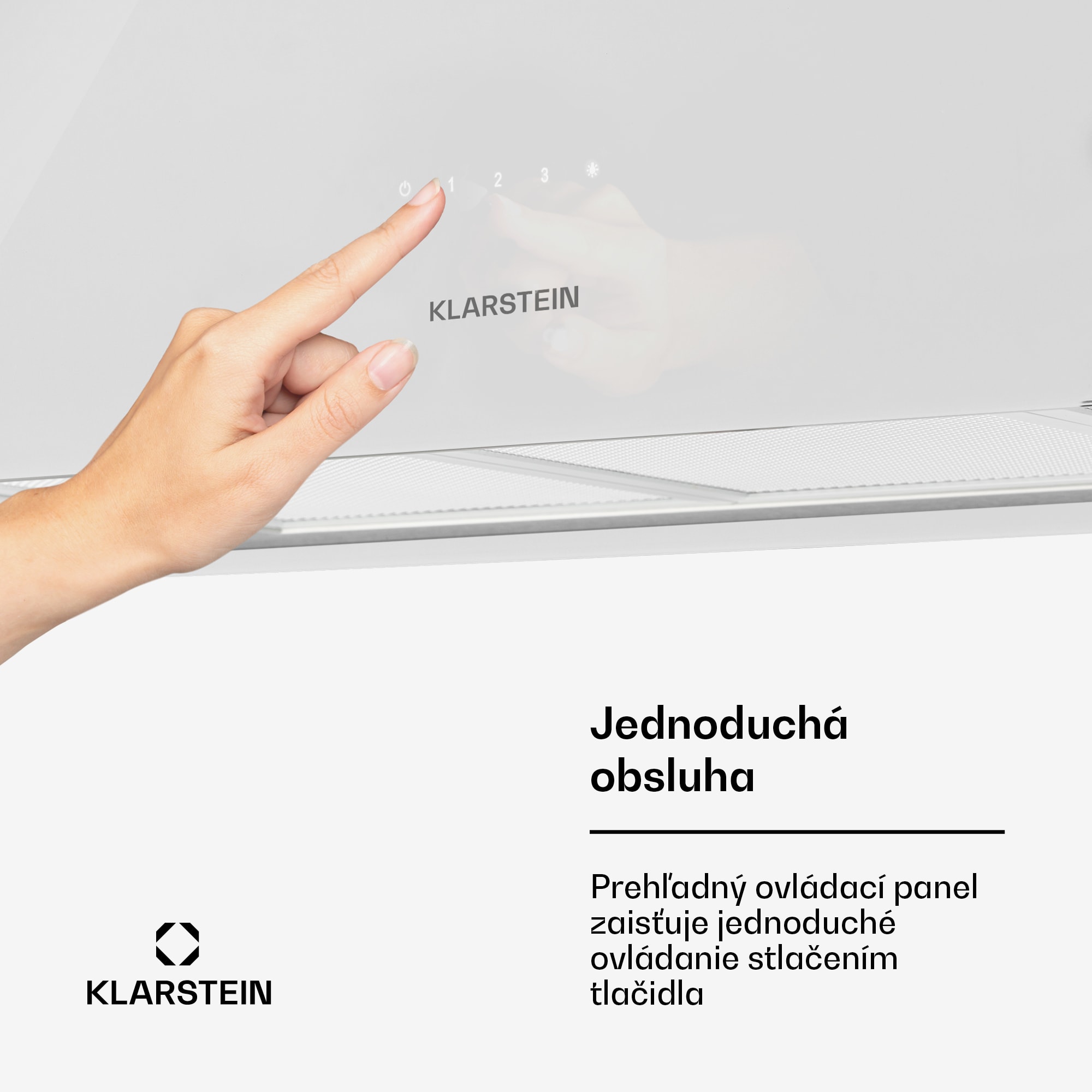 Klarstein Kronleuchter XL ostrovná digestorová kapucňa 90 cm recirkulácia 577 m³/h LED biela – Obrázok 4
