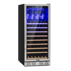 Klarstein Vinovilla 127, veľkoobjemová vinotéka, 320 l, 127 fliaš, sklenené dvere, nehrdzavejúca oceľ