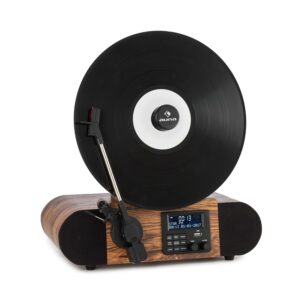 Auna Verticalo SE DAB retro gramofón DAB+ UKW tuner USB BT AUX drevo