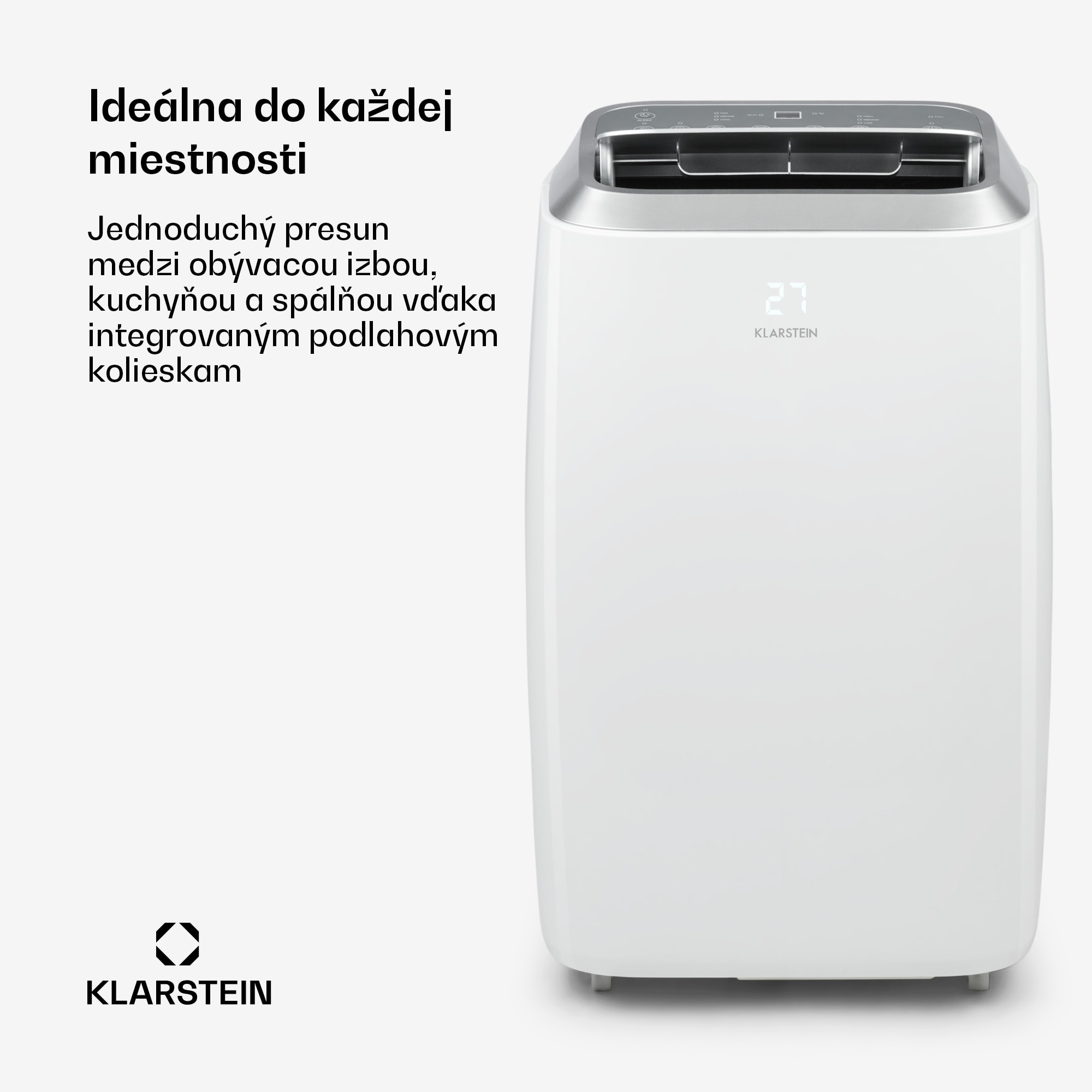 Klarstein Iceblock Smart 12K, mobilná klimatizácia 3 v 1, 12 000 BTU, ovládanie cez aplikáciu, biela – Obrázok 4