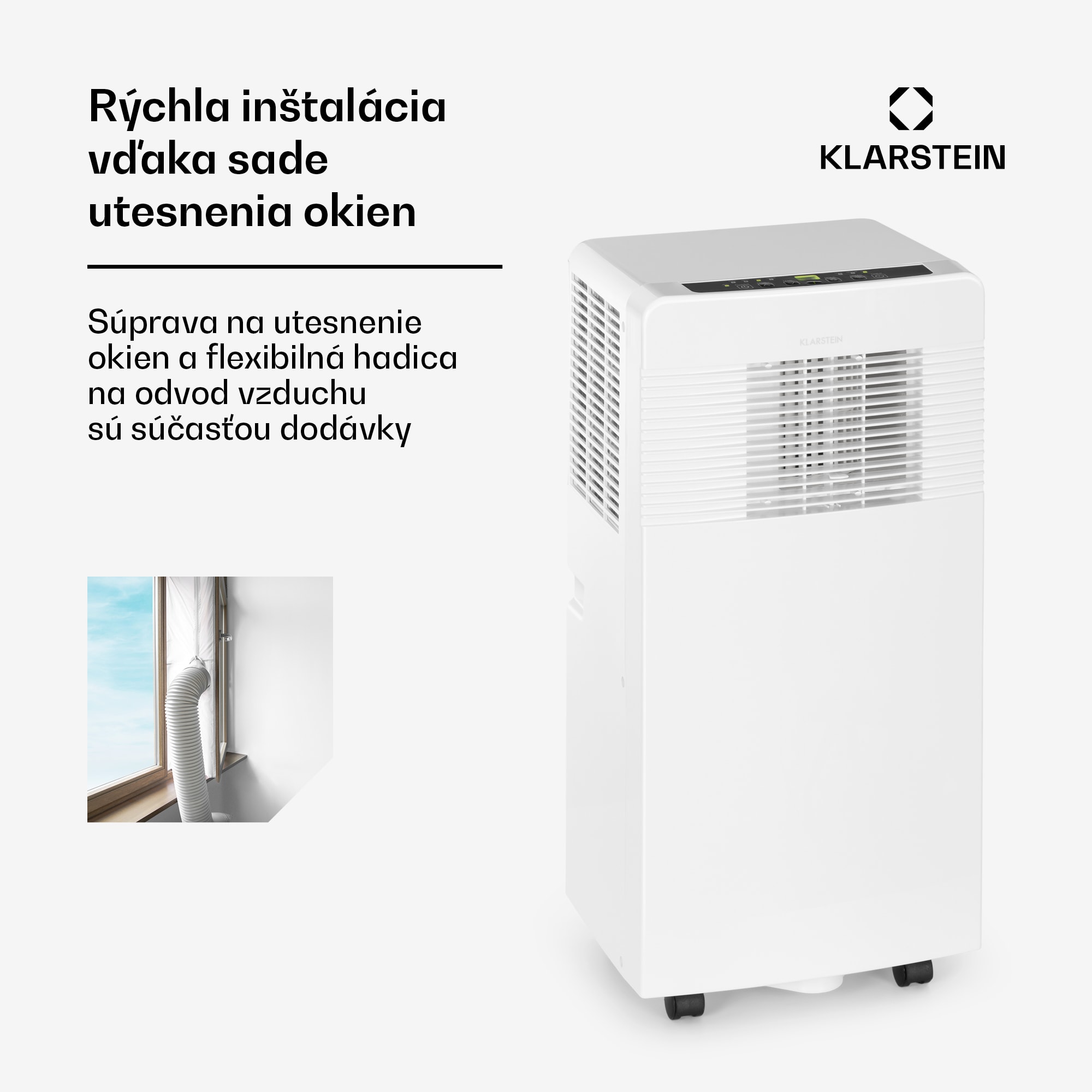 Klarstein Iceblock Ecosmart 7, mobilná klimatizácia 3 v 1, 7 000 BTU, ovládanie cez aplikáciu, biela – Obrázok 5