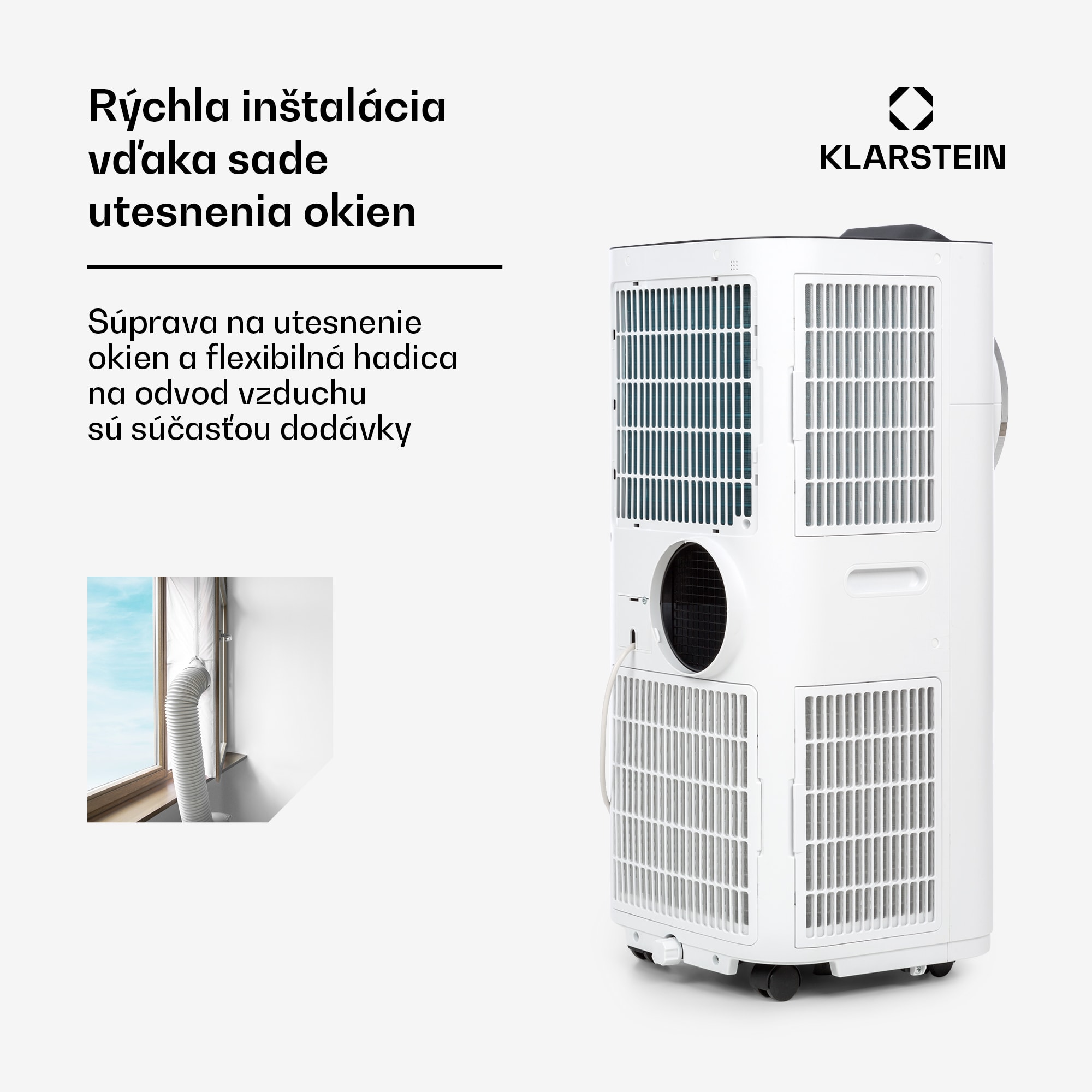 Klarstein Kraftwerk Smart 12K, mobilná klimatizácia 3 v 1, 12 000 BTU, ovládanie cez aplikáciu, biela – Obrázok 5