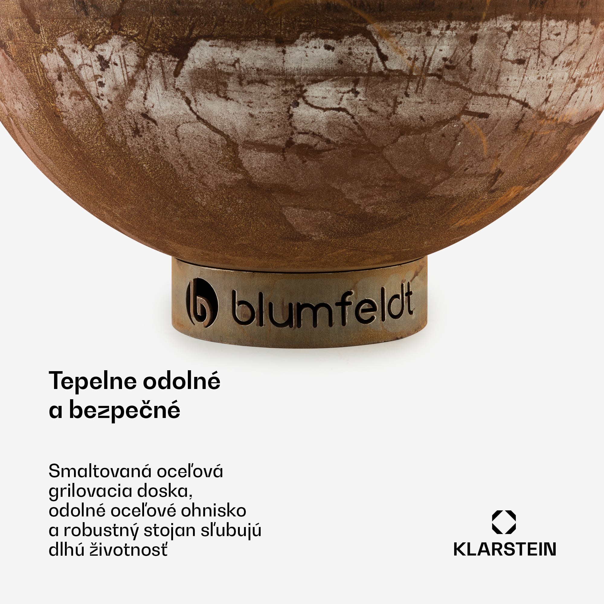 Blumfeldt Savage, ohnisko s grilom, Ø 60,5 cm, oceľ, ochranný kryt, hrdzavá – Obrázok 5