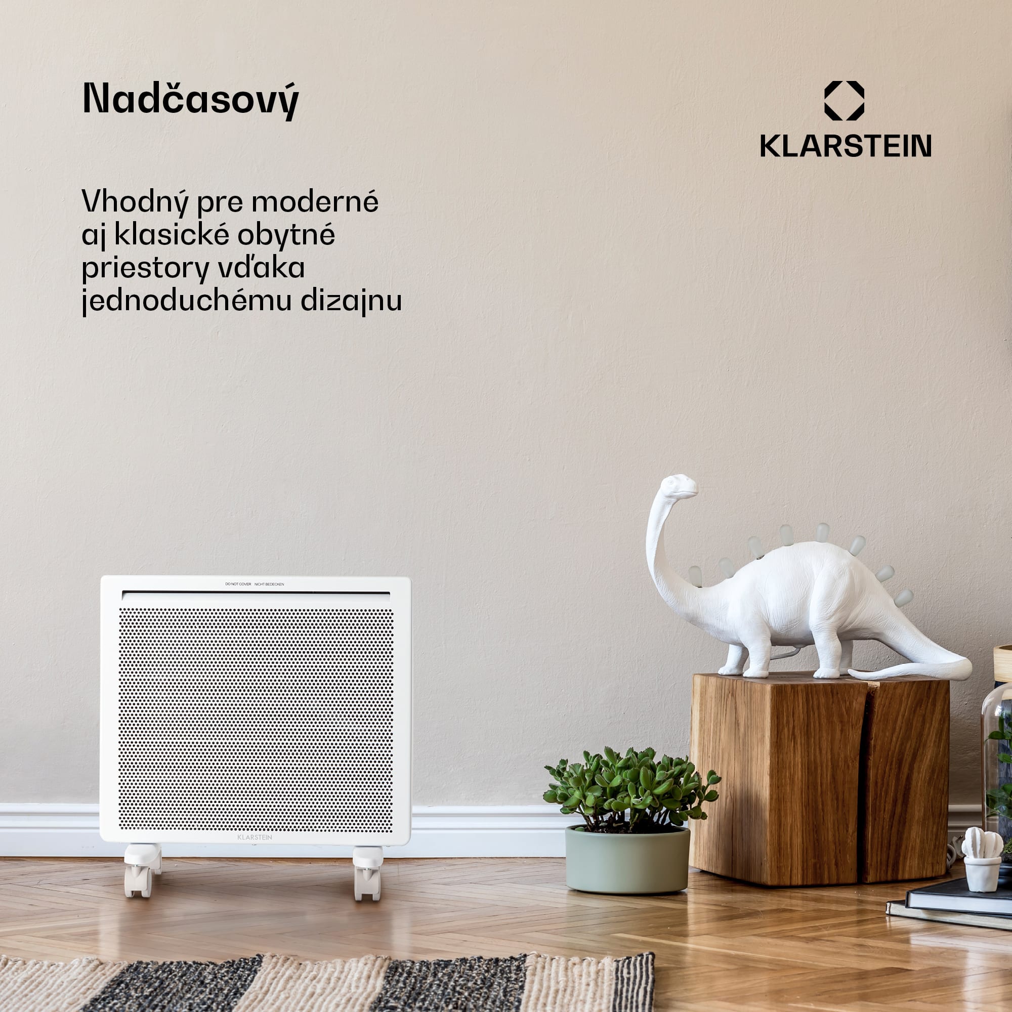 Klarstein Hot Spot Slimcurve Double Wave, konvektor, ohrievač 2 v 1, 1000 W, týždenný časovač, biely – Obrázok 3