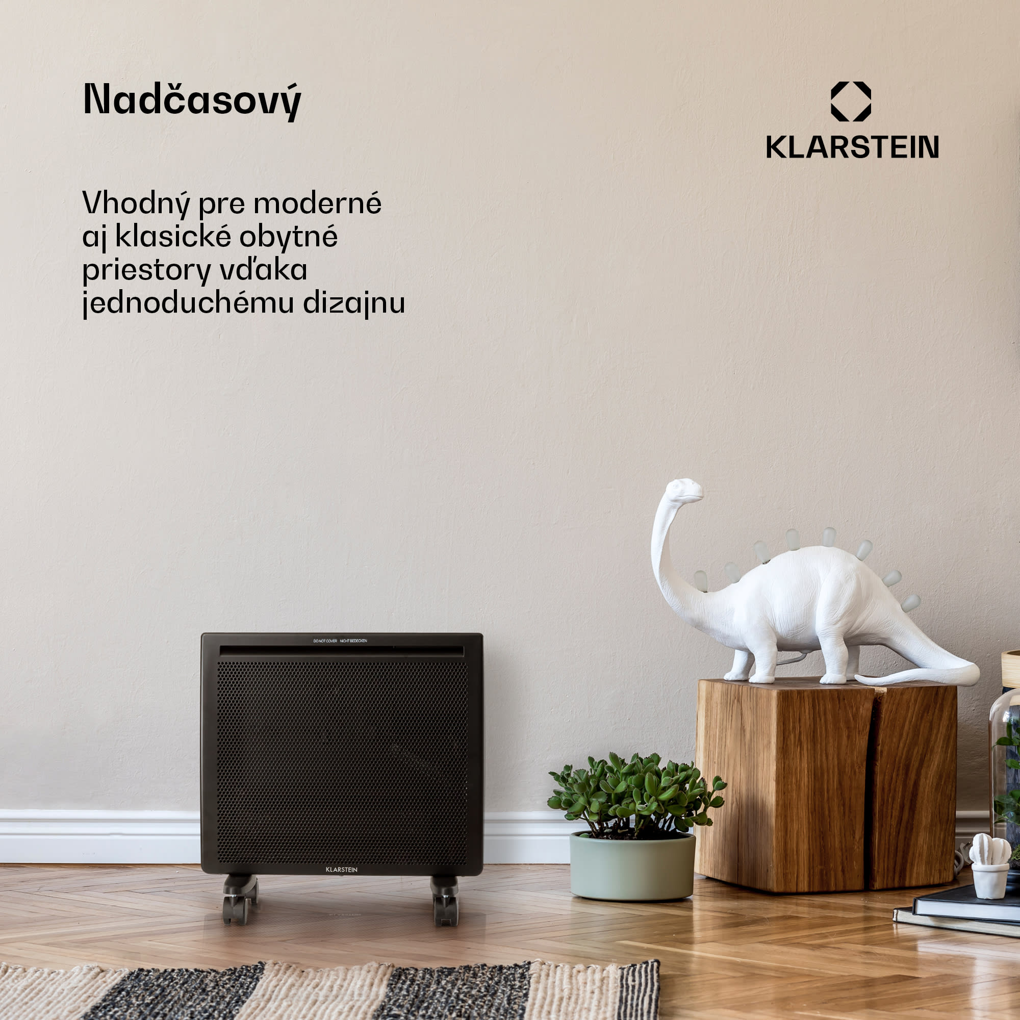 Klarstein Hot Spot Slimcurve Double Wave, konvektor, ohrievač 2 v 1, 1000 W, týždenný časovač, čierny – Obrázok 3