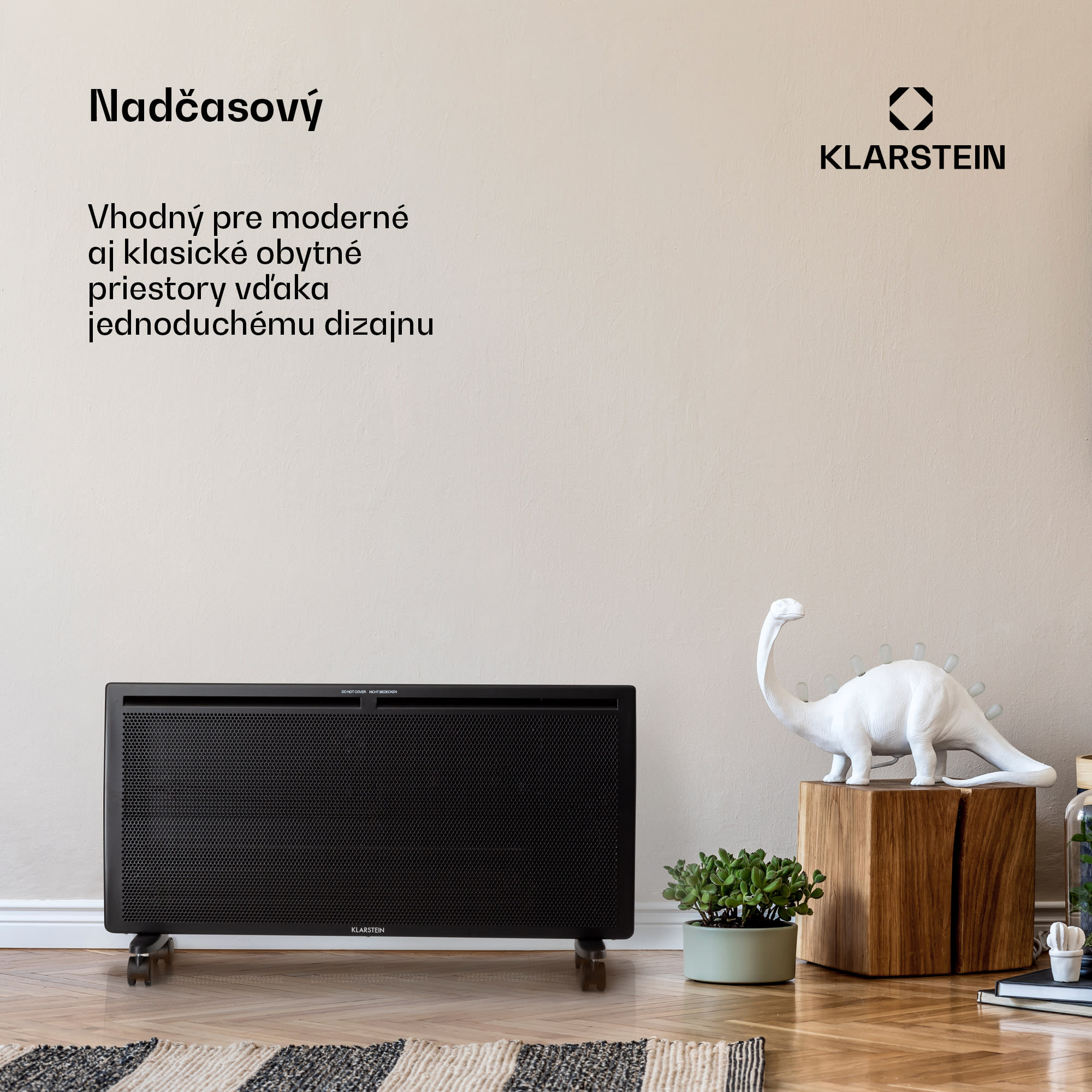 Klarstein Hot Spot Slimcurve Double Wave, konvektor, ohrievač 2 v 1, 2000 W, týždenný časovač, čierny – Obrázok 3