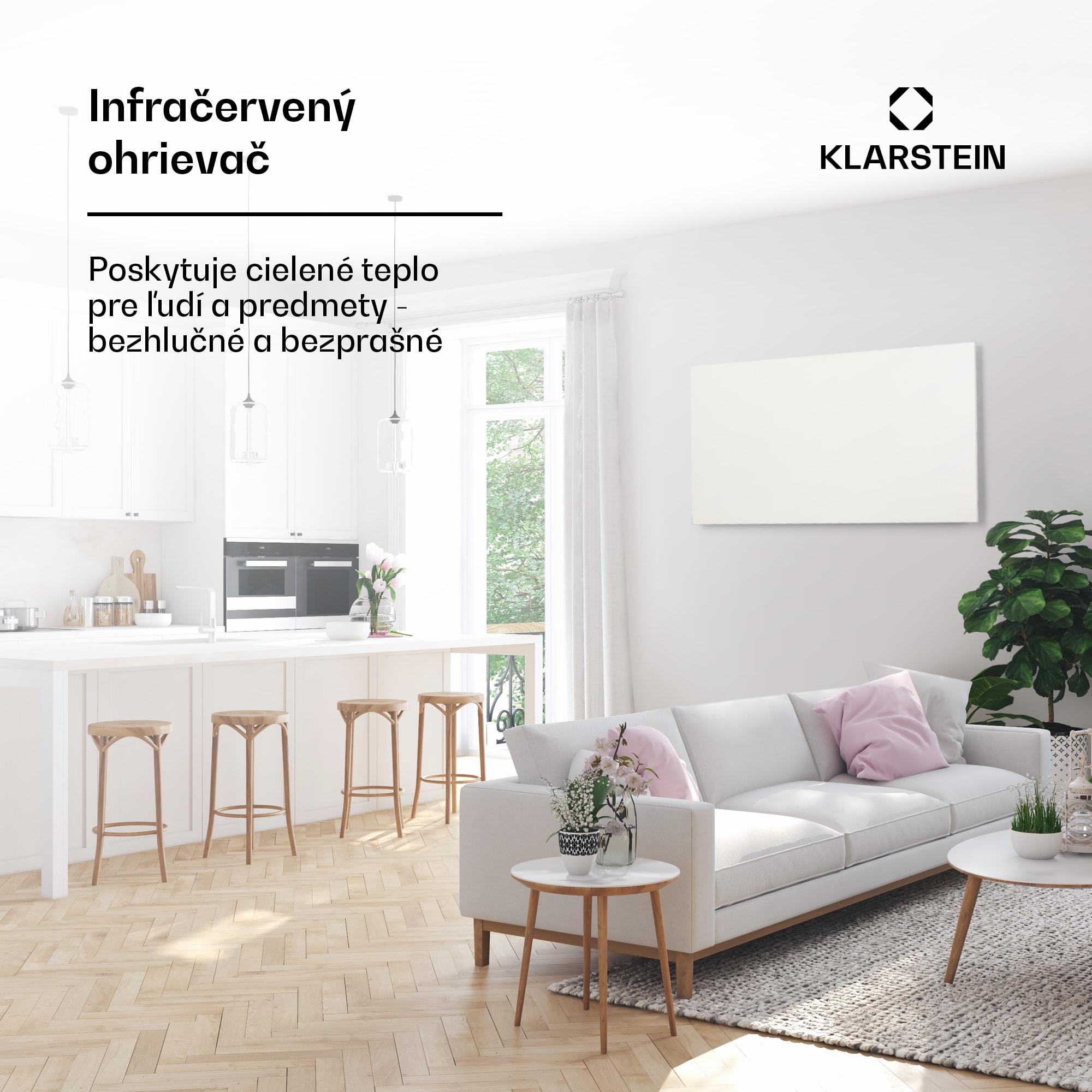 Klarstein Wonderwall Air Infinite 720 infračervené kúrenie 120x60 cm 720 W diaľkové ovládanie – Obrázok 3