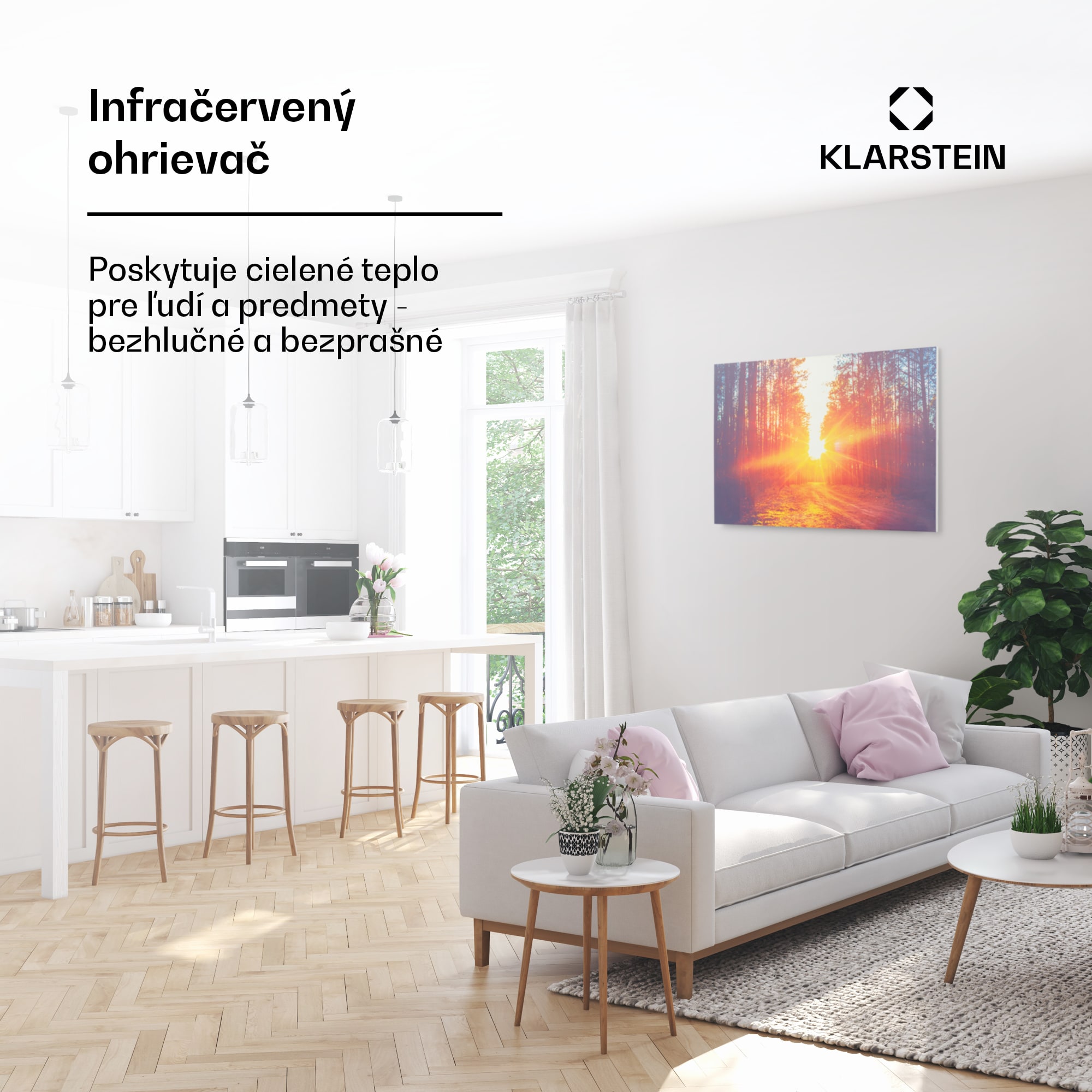Klarstein Wonderwall Air Art Infinite 580 infračervené kúrenie 90x60 cm – Obrázok 3