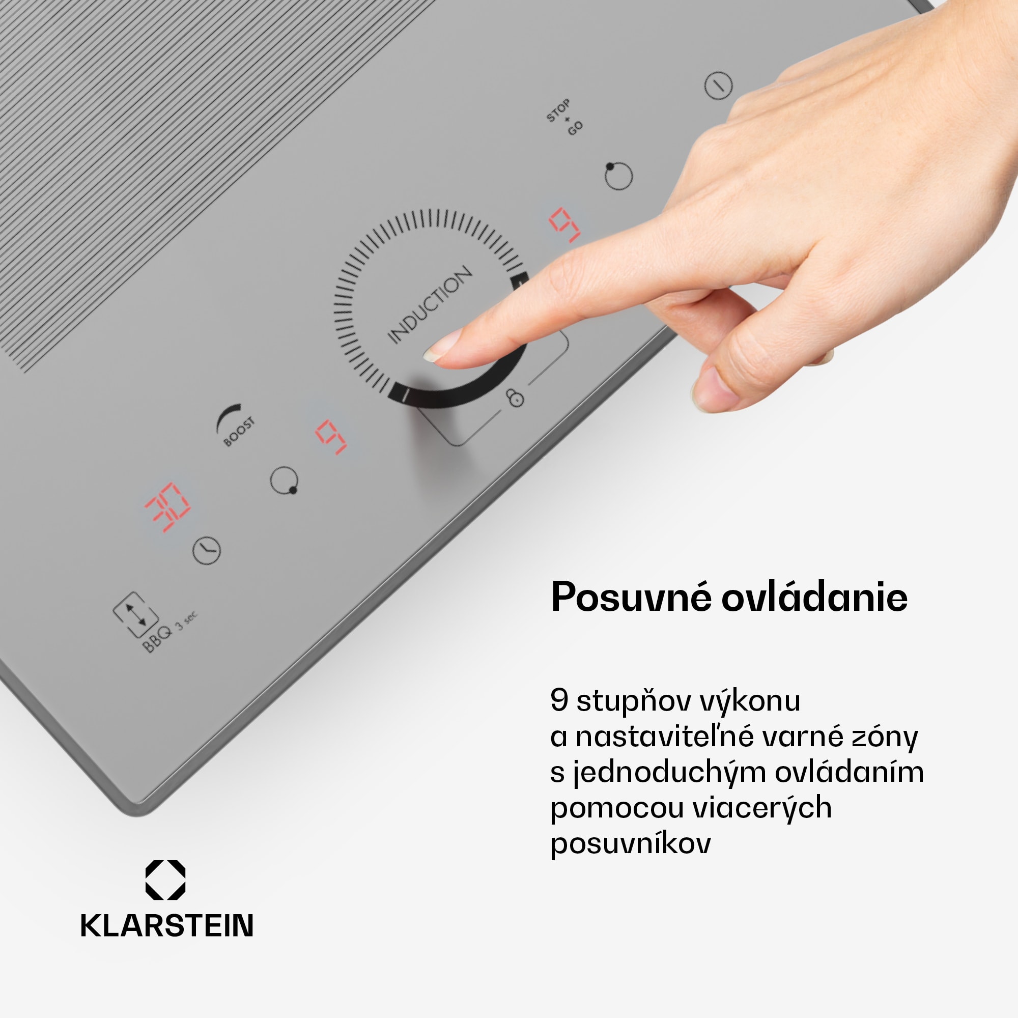 Klarstein Delicatessa Slim Domino, indukčná varná doska, 3500 W, časovač – Obrázok 5