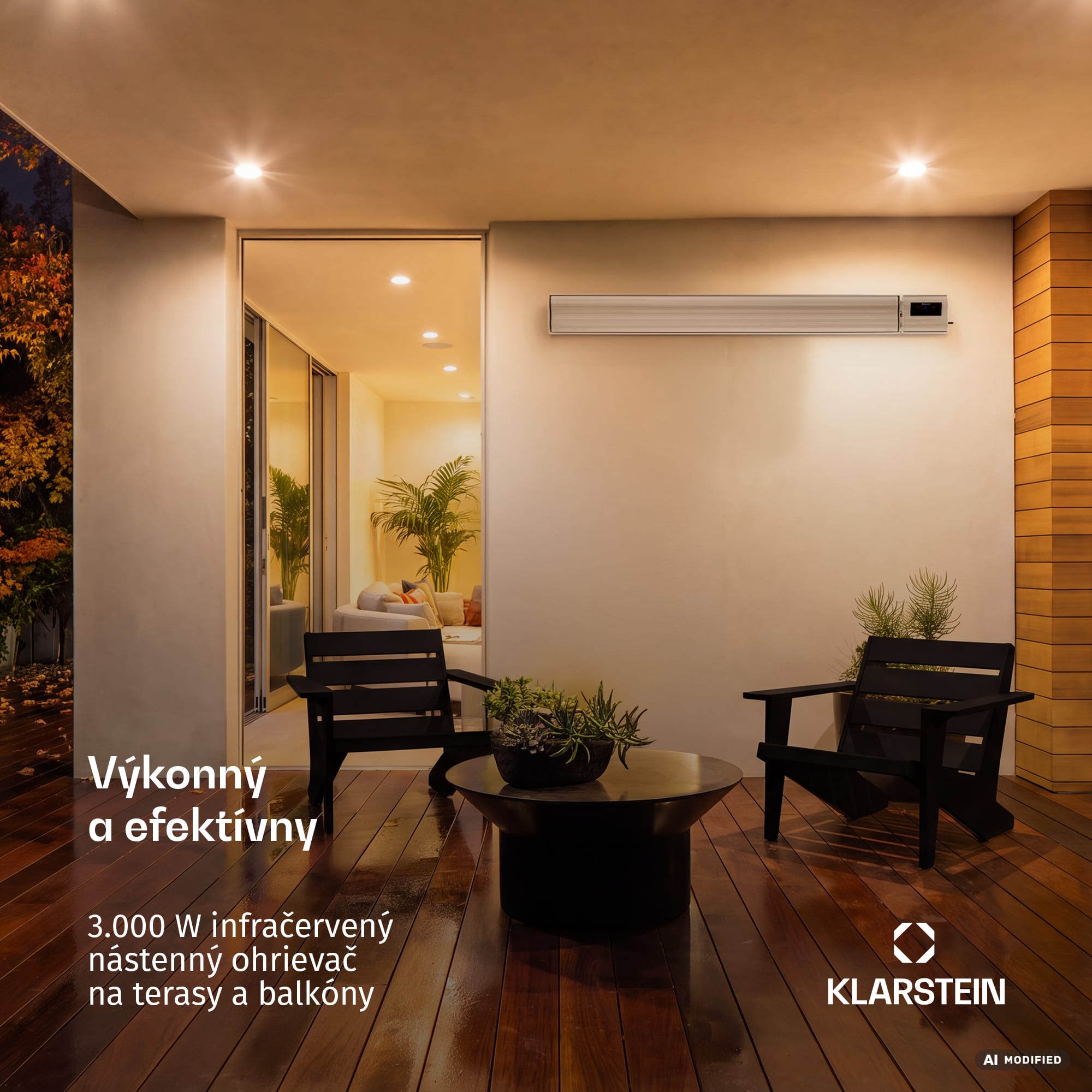 Blumfeldt Cosmic Beam Smart 30, infračervený ohrievač, 3000 W, ovládanie cez aplikáciu, biely – Obrázok 2