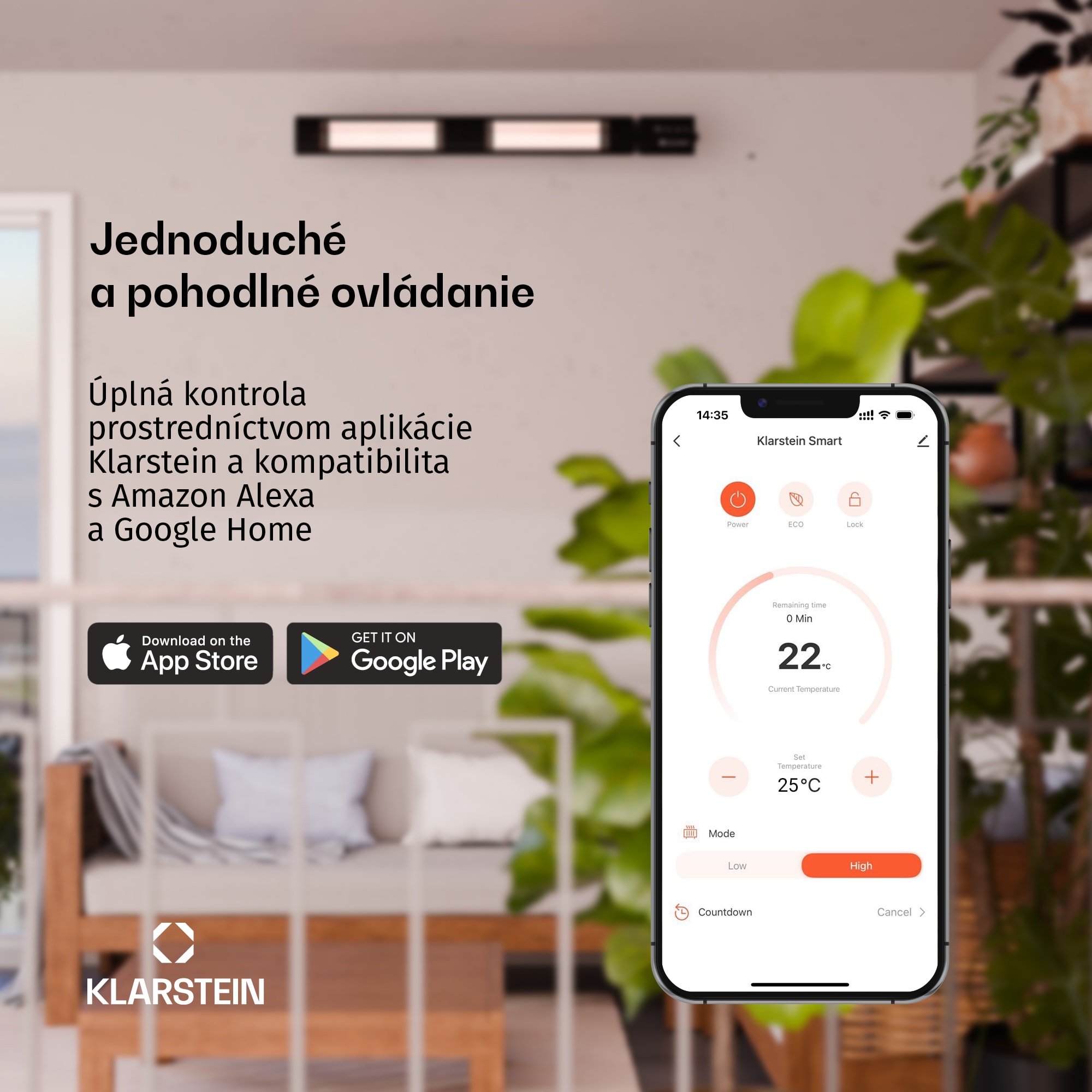 Blumfeldt Cosmic Beam Smart 30, infračervený ohrievač, 3000 W, ovládanie cez aplikáciu, biely – Obrázok 5