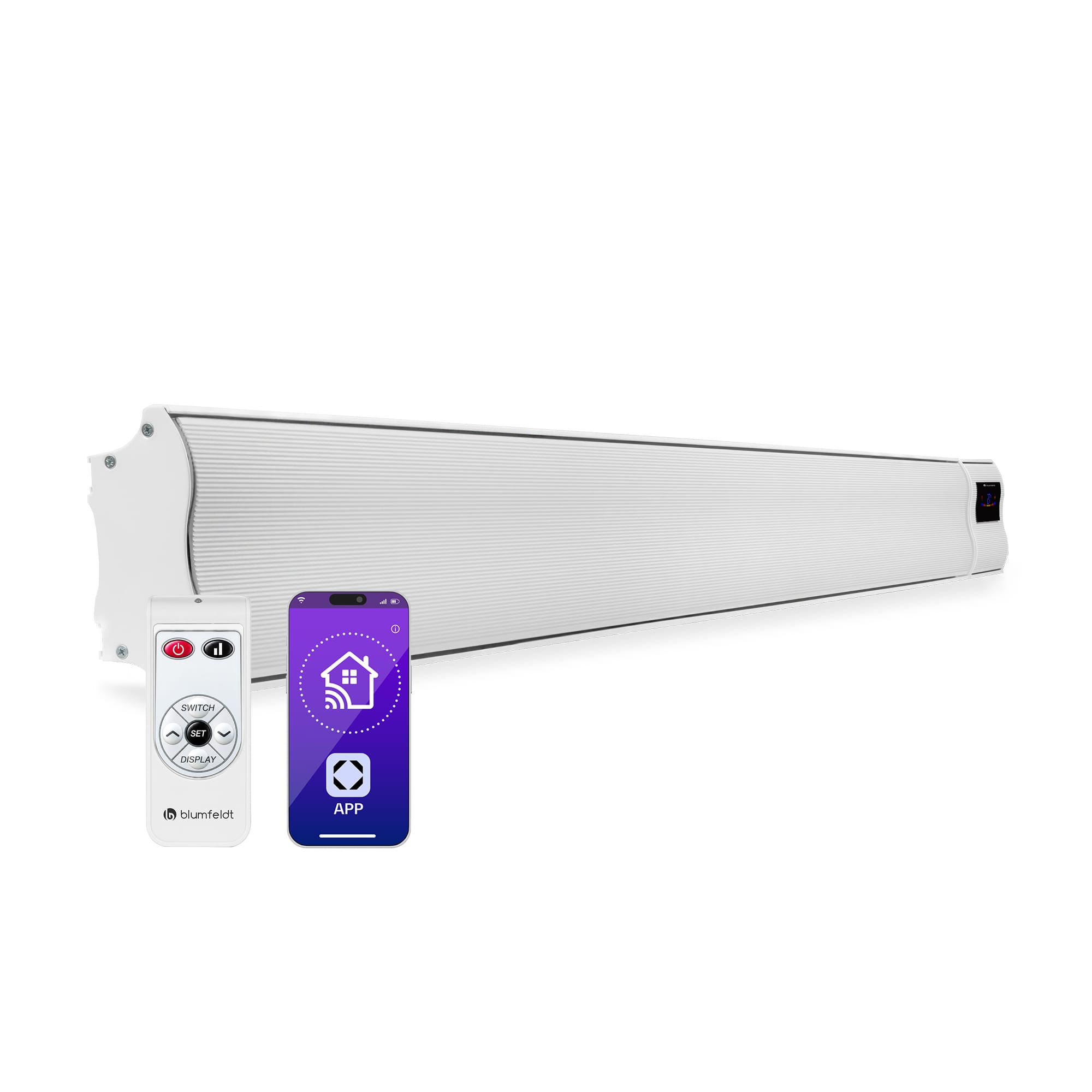Blumfeldt Cosmic Beam Smart 30, infračervený ohrievač, 3000 W, ovládanie cez aplikáciu, biely