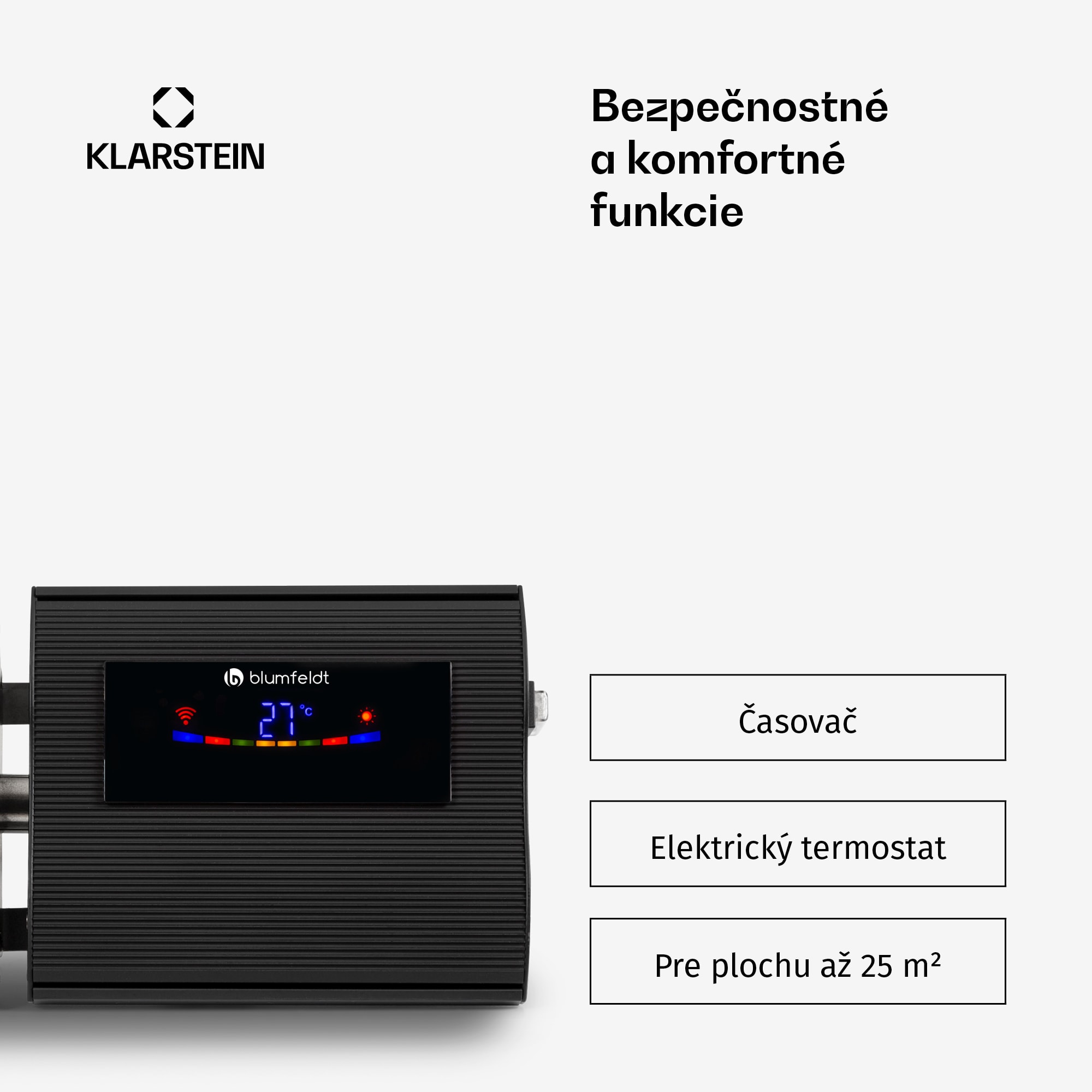Blumfeldt Cosmic Beam Smart 30, infračervený ohrievač, 3000 W, ovládanie cez aplikáciu, čierny – Obrázok 3