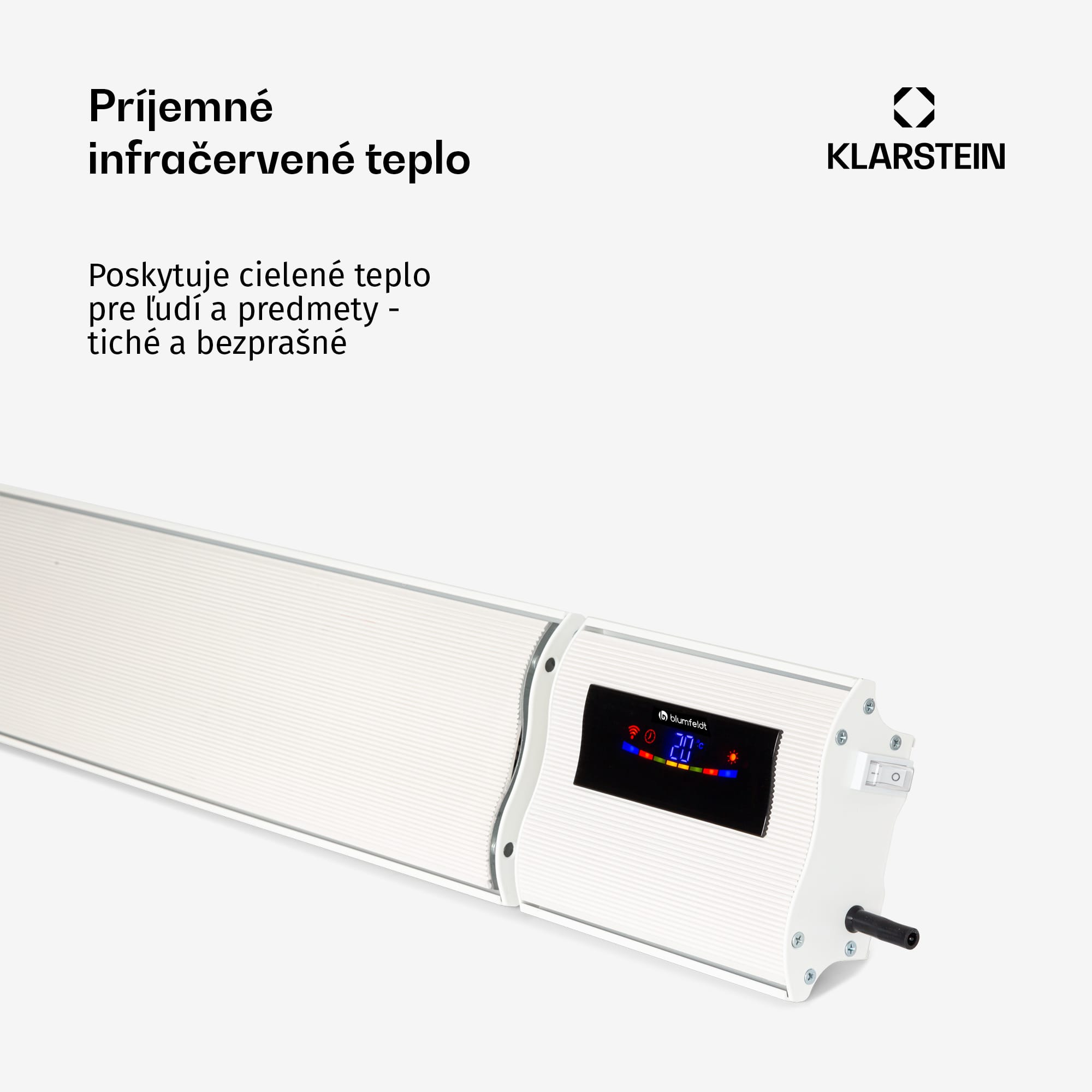 Blumfeldt Cosmic Beam Smart 24, infračervený ohrievač, 2400 W, ovládanie cez aplikáciu, biely – Obrázok 4