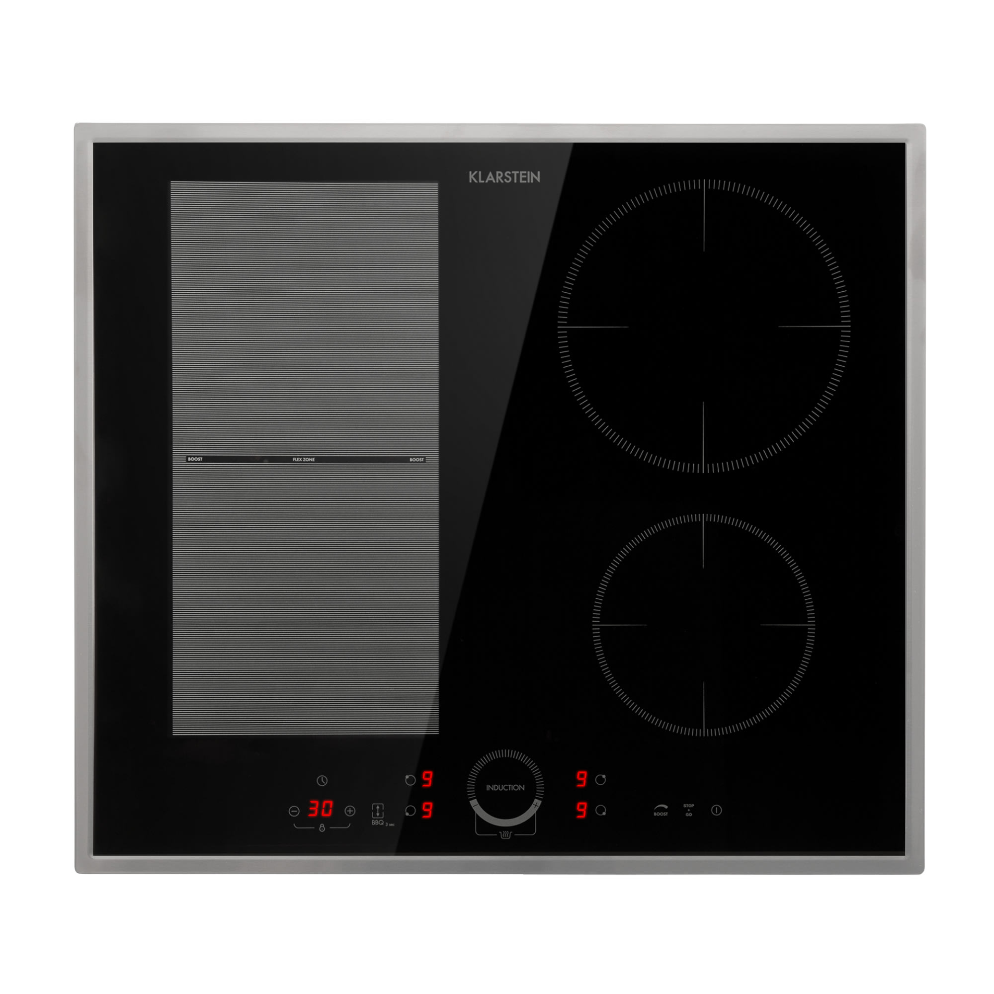 Klarstein Delicatessa 60 Hybrid Prime, indukčná varná doska, 7000 W, 4 zón, čierna