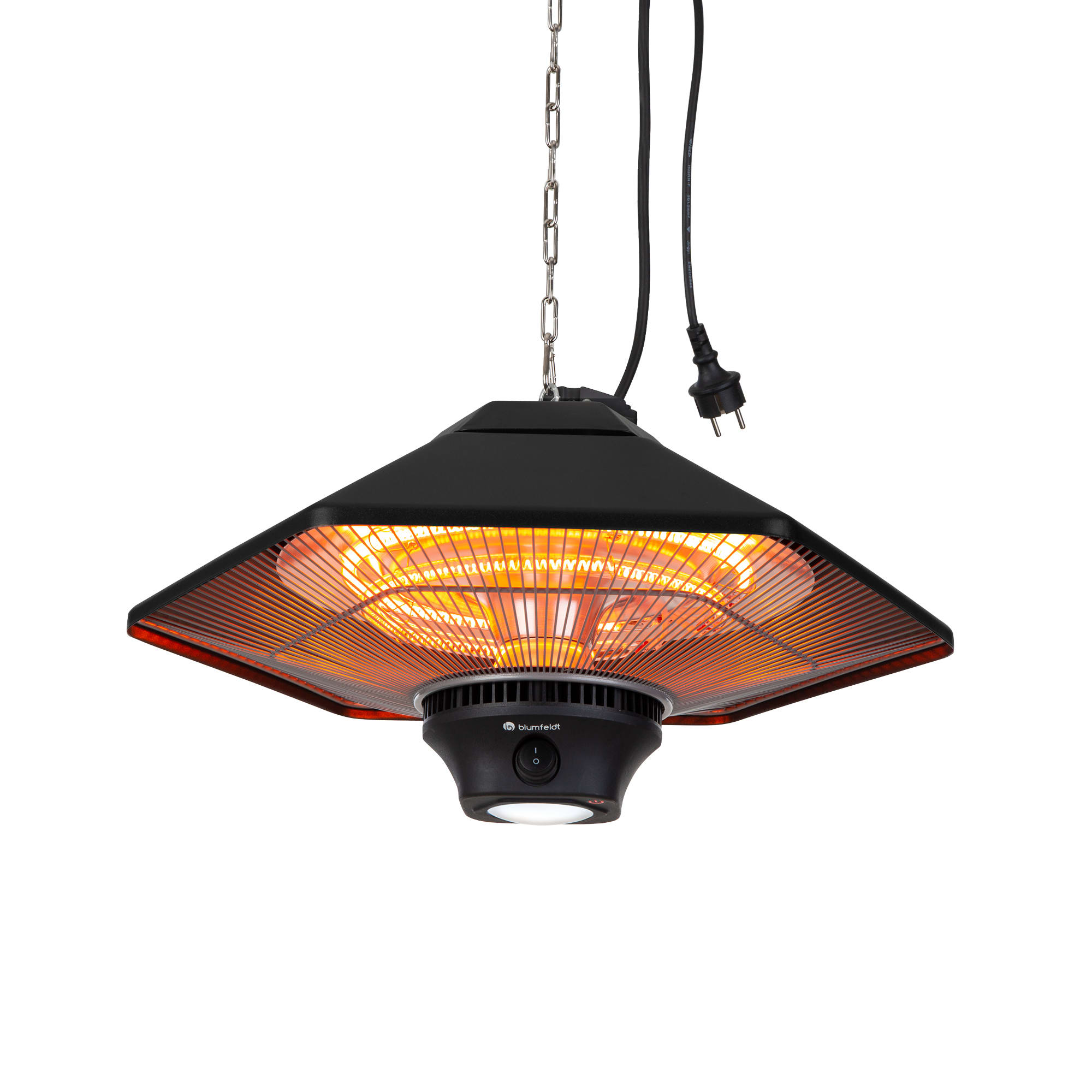 Blumfeldt Heat Hexa, infračervený ohrievač, 800/1200 W, halogén, IP34, LED, čierny