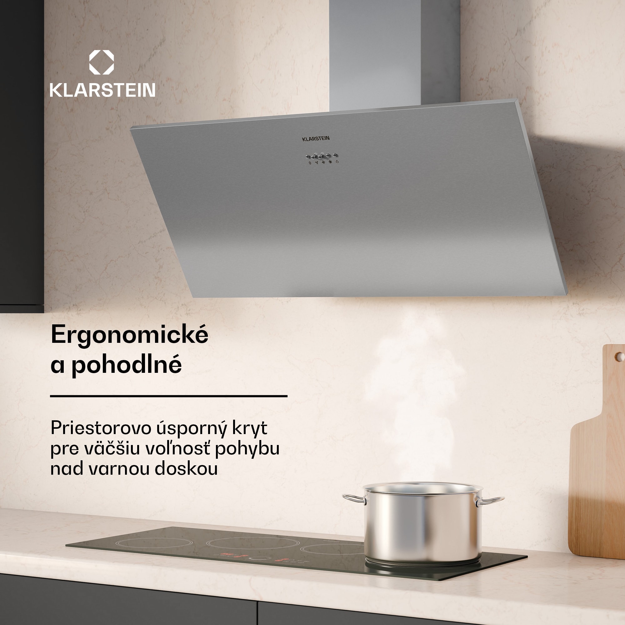 Klarstein Silver Lining 90 digestor 90 cm 542 m³/h EEK A nehrdzavejúca oceľ – Obrázok 2