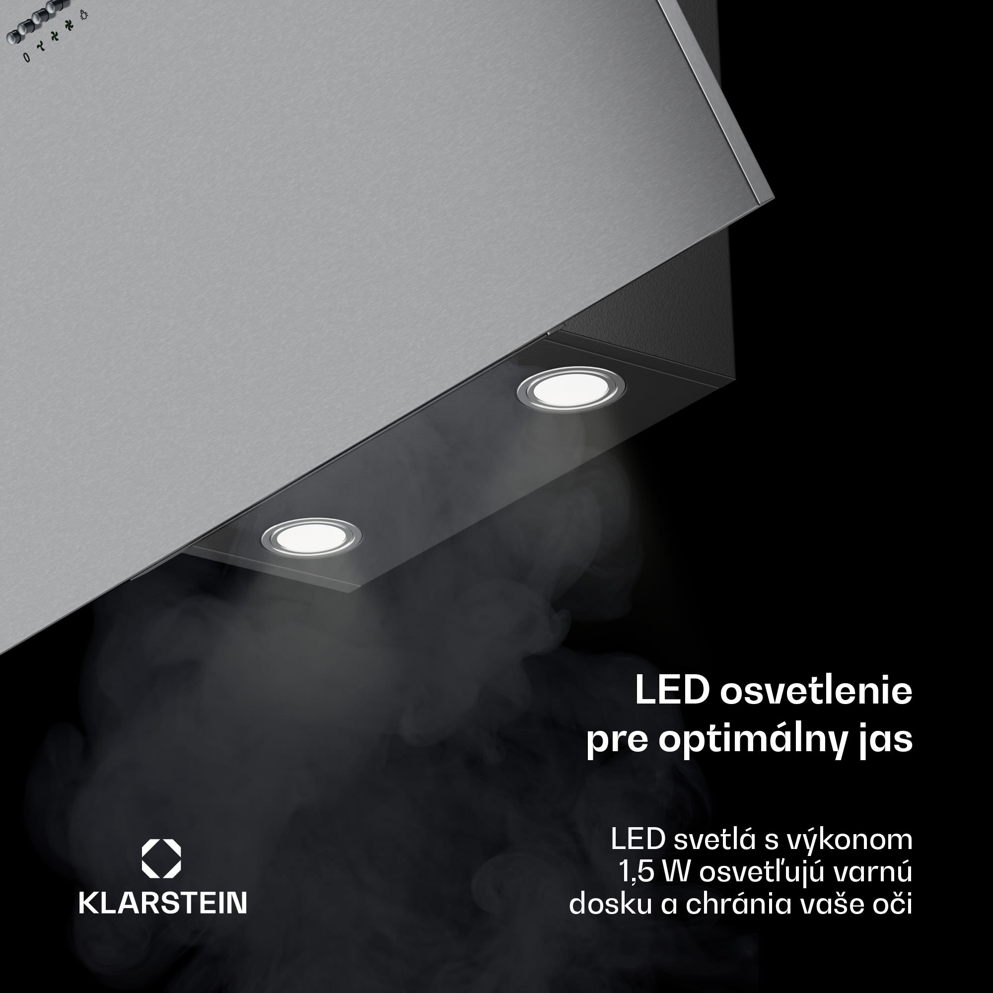 Klarstein Silver Lining 90 digestor 90 cm 542 m³/h EEK A nehrdzavejúca oceľ – Obrázok 5
