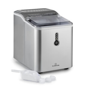 Klarstein Chillout, výrobník ľadu, oblé kúsky ľadu, 12 kg/24 h, nádrž 1,5 l, strieborný