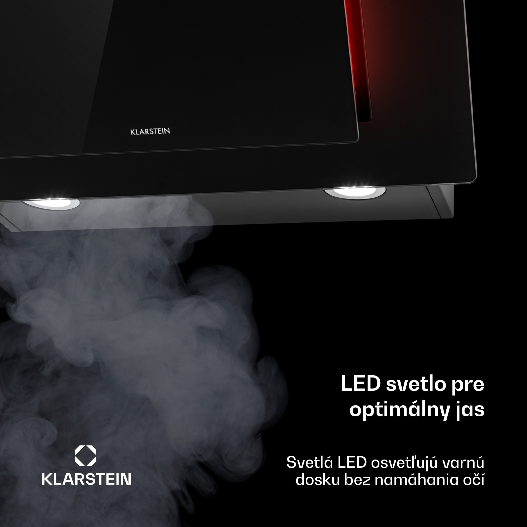 Klarstein Eleonora 60, digestor, 60 cm, nastenný, 424 m³/h, dotykový panel, LED, A++, čierny – Obrázok 5