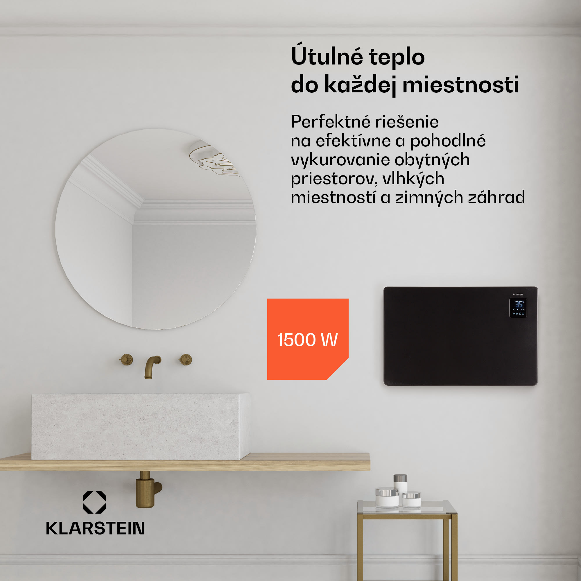 Klarstein Bansin Smart 1500, konvektor, 1500 W, ovládanie cez aplikáciu – Obrázok 2