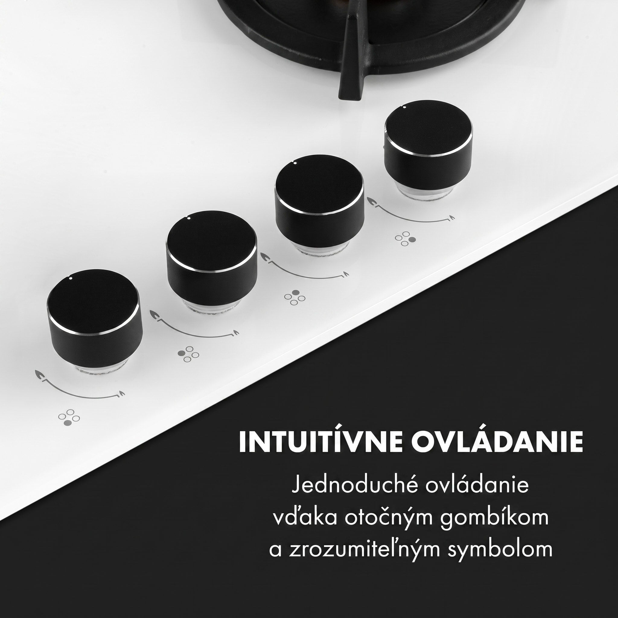Klarstein Goldflame 4, plynová varná doska, 4 mosadzné horáky, sklokeramika – Obrázok 3