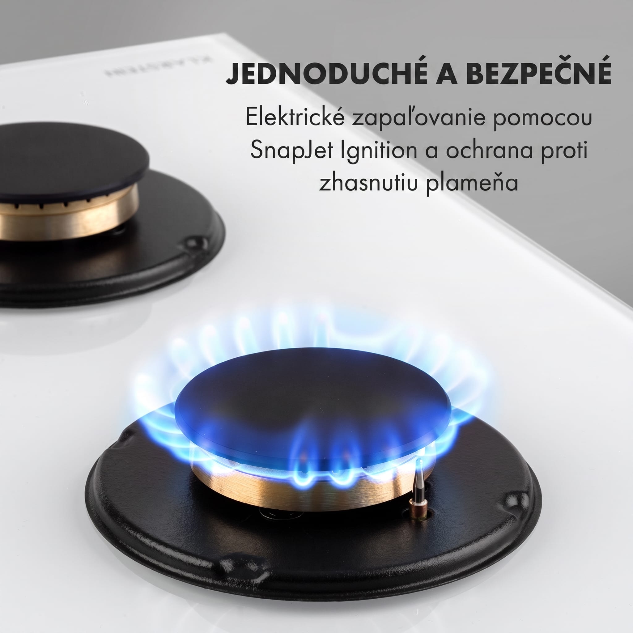 Klarstein Goldflame 4, plynová varná doska, 4 mosadzné horáky, sklokeramika – Obrázok 4