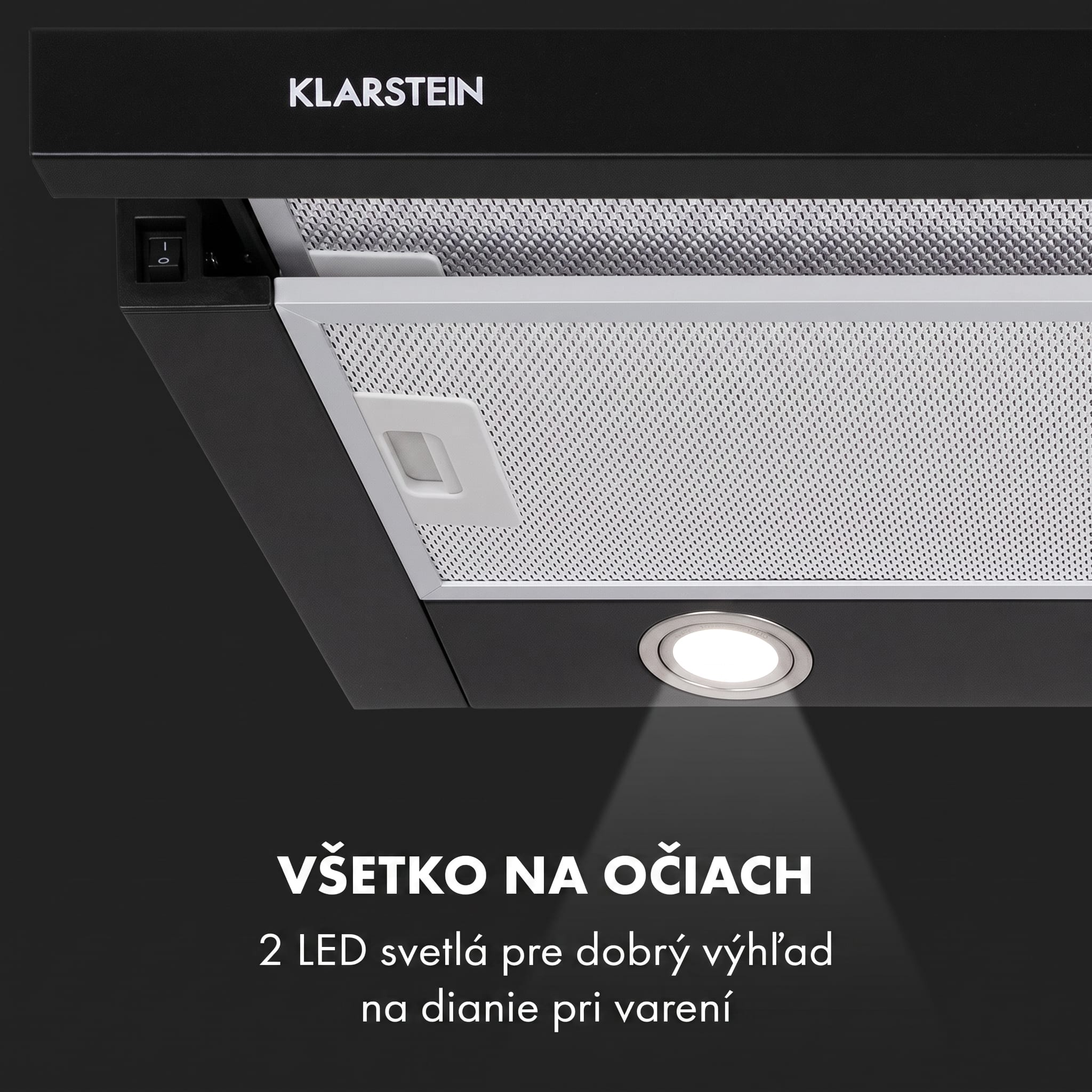 Klarstein Mariana 60, plochý digestor, 547 m³/h, odsávanie vzduchu, LED – Obrázok 5