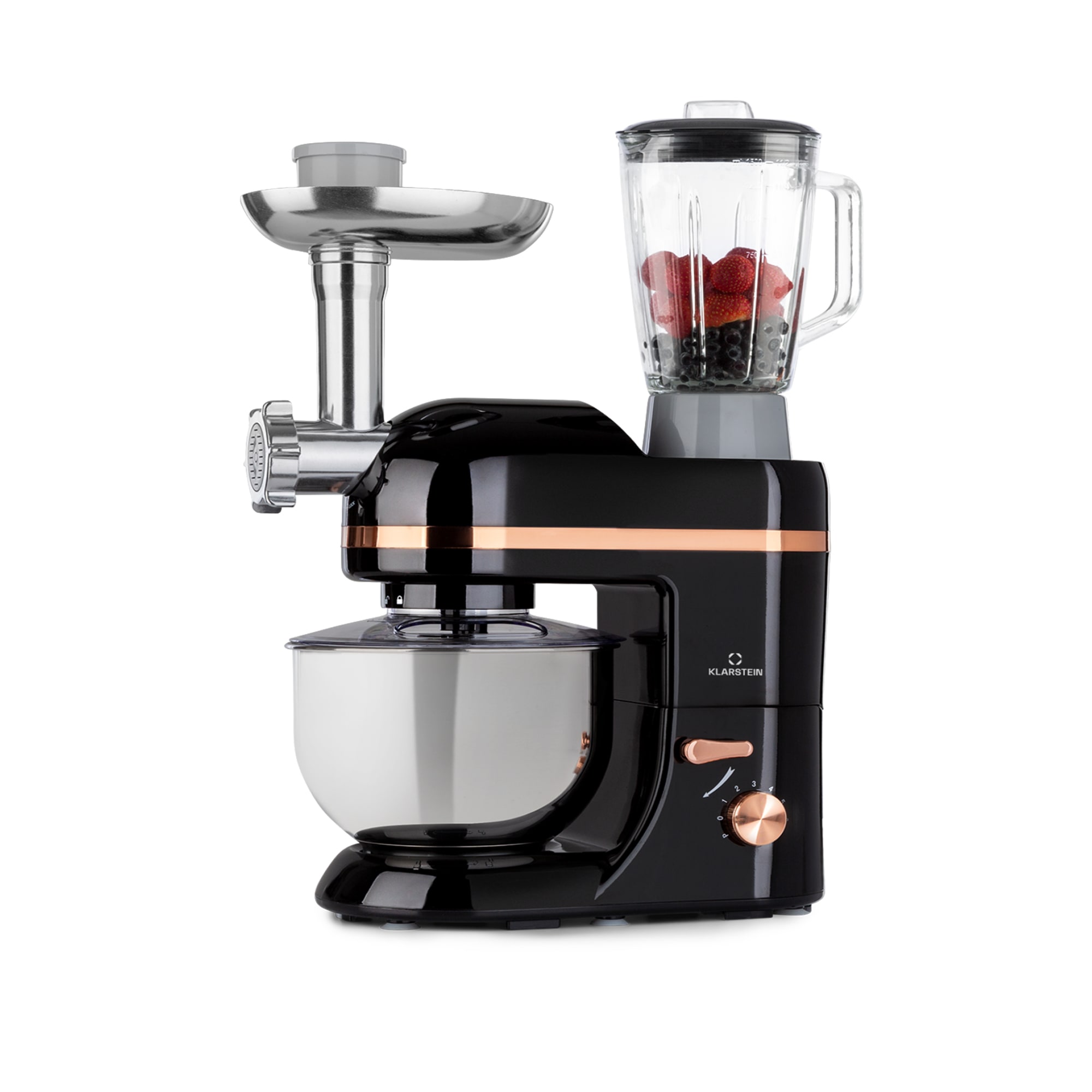 Klarstein Lucia Elegance, kuchynský robot, mixér, mlynček na mäso, 1800 W, bez BPA