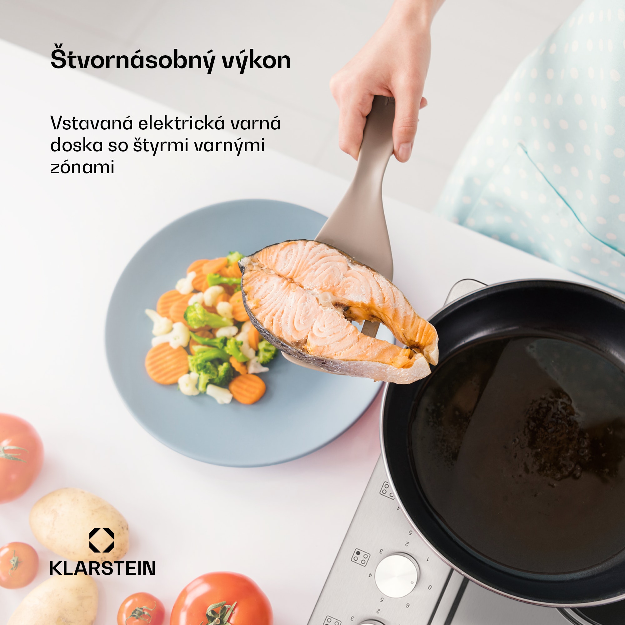 Klarstein Appetito 4 elektrická varná doska 4 platne 6 stupňov 5500 watt nehrdzavejúca oceľ – Obrázok 2